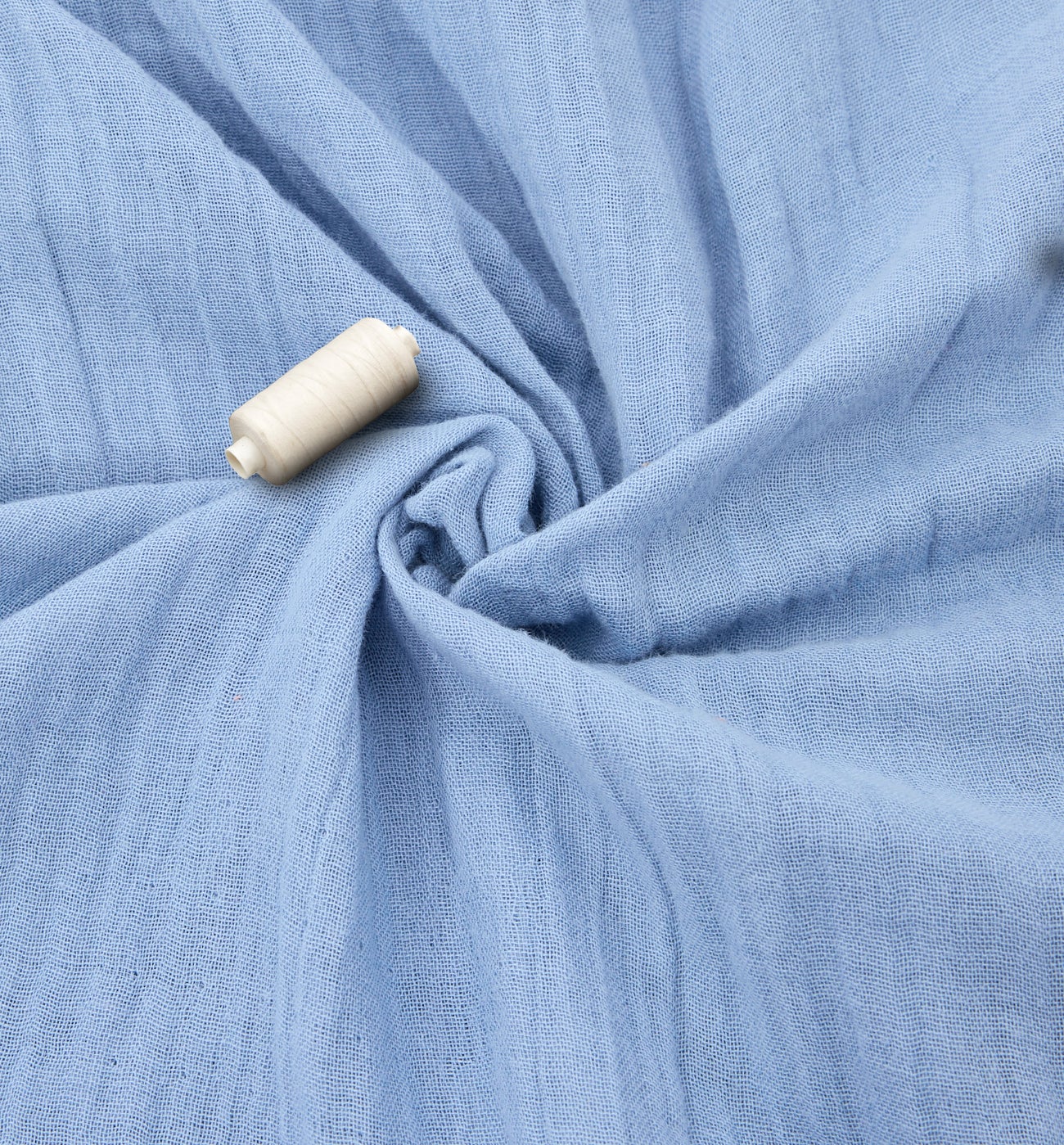 Cotton gauze fabric cut - Blue