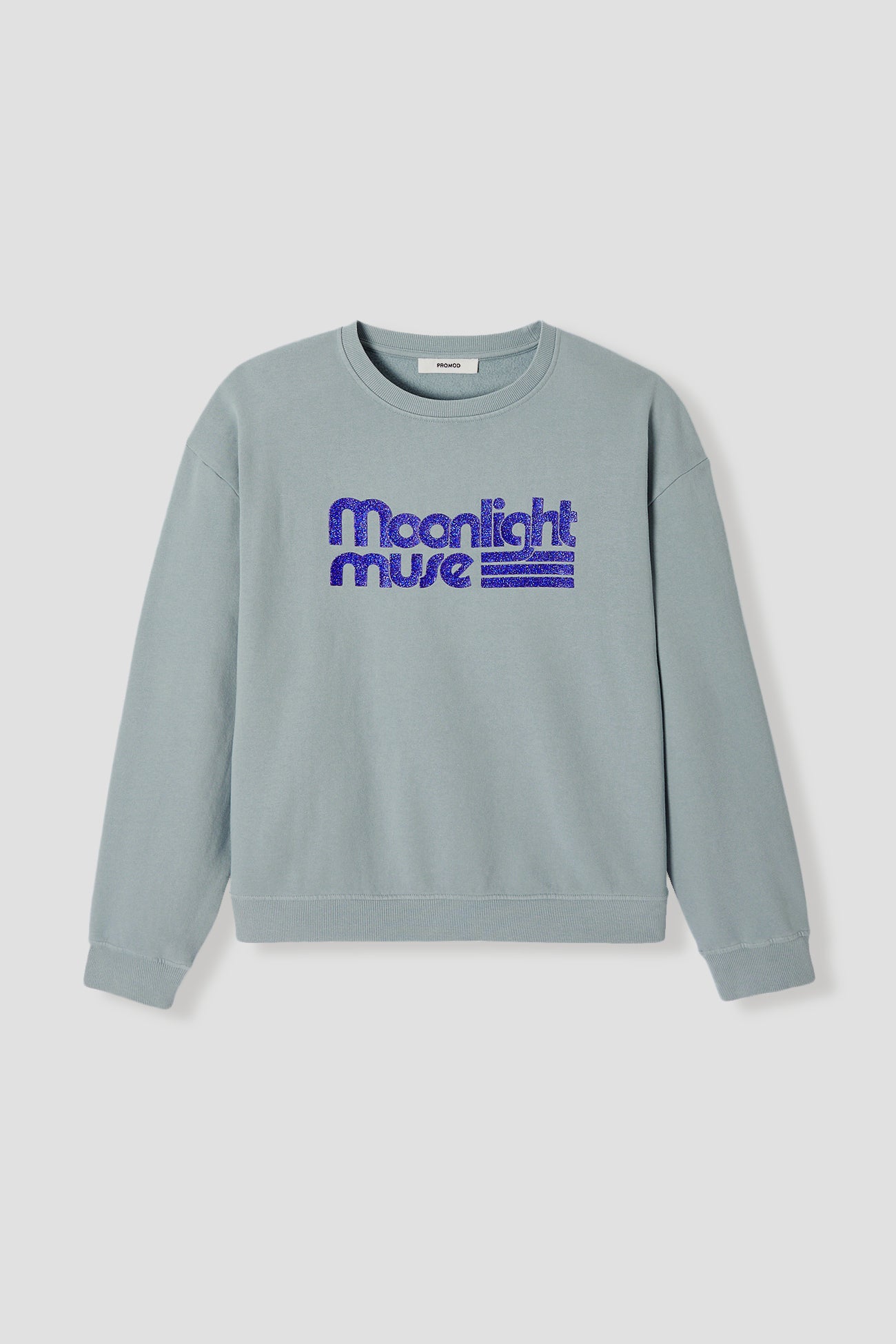 Glitzy slogan sweatshirt - Light green print