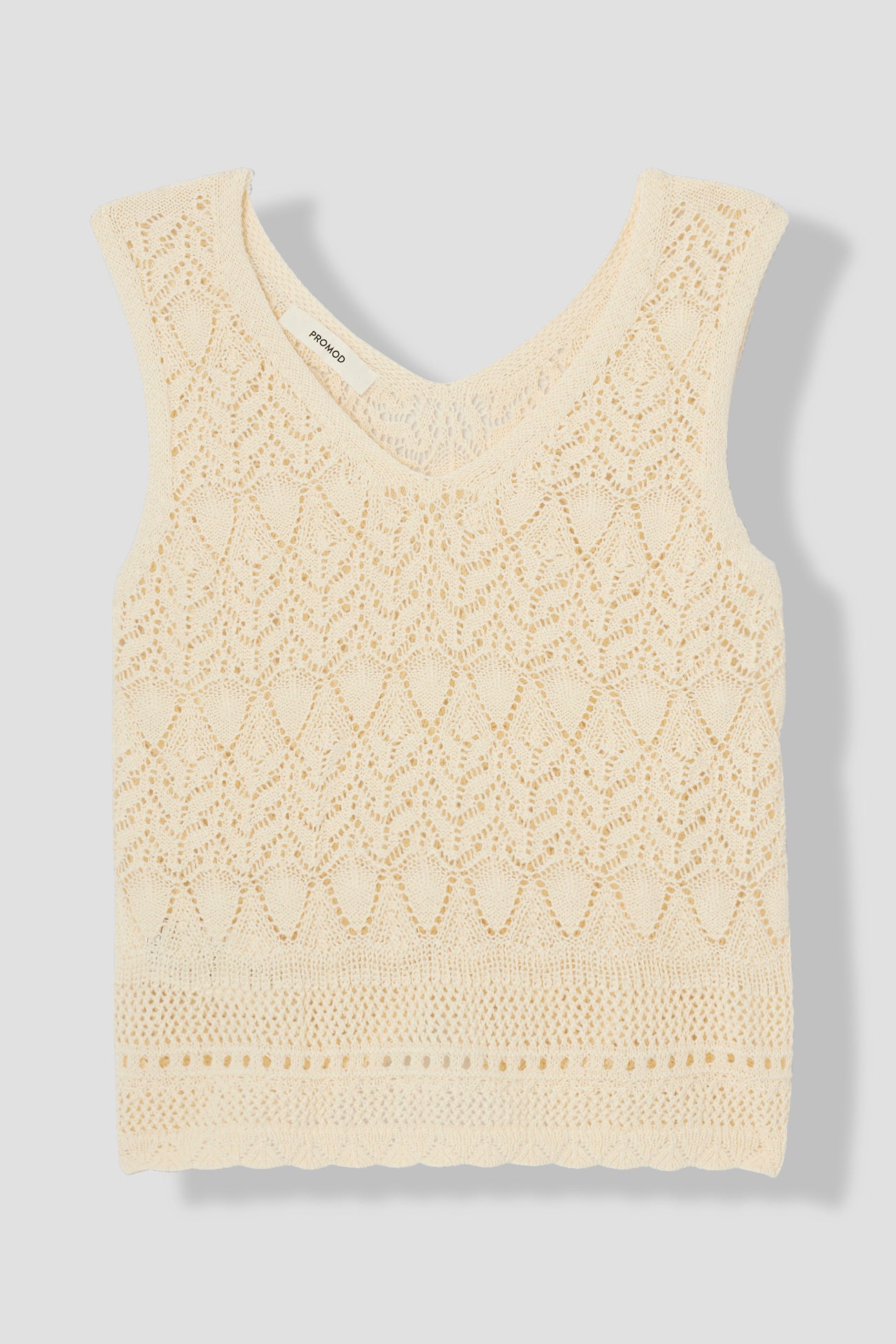 Eco-design crochet top - Ecru