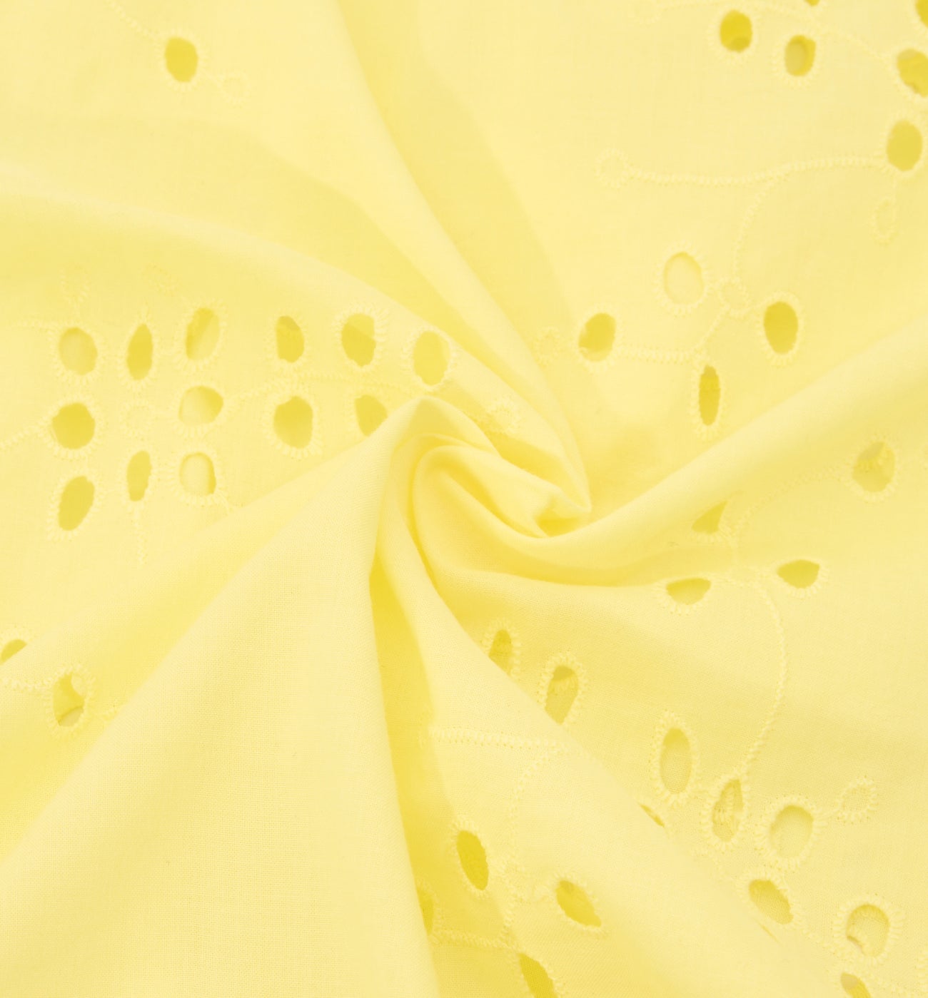 Broderie anglaise fabric cut - Lemon green