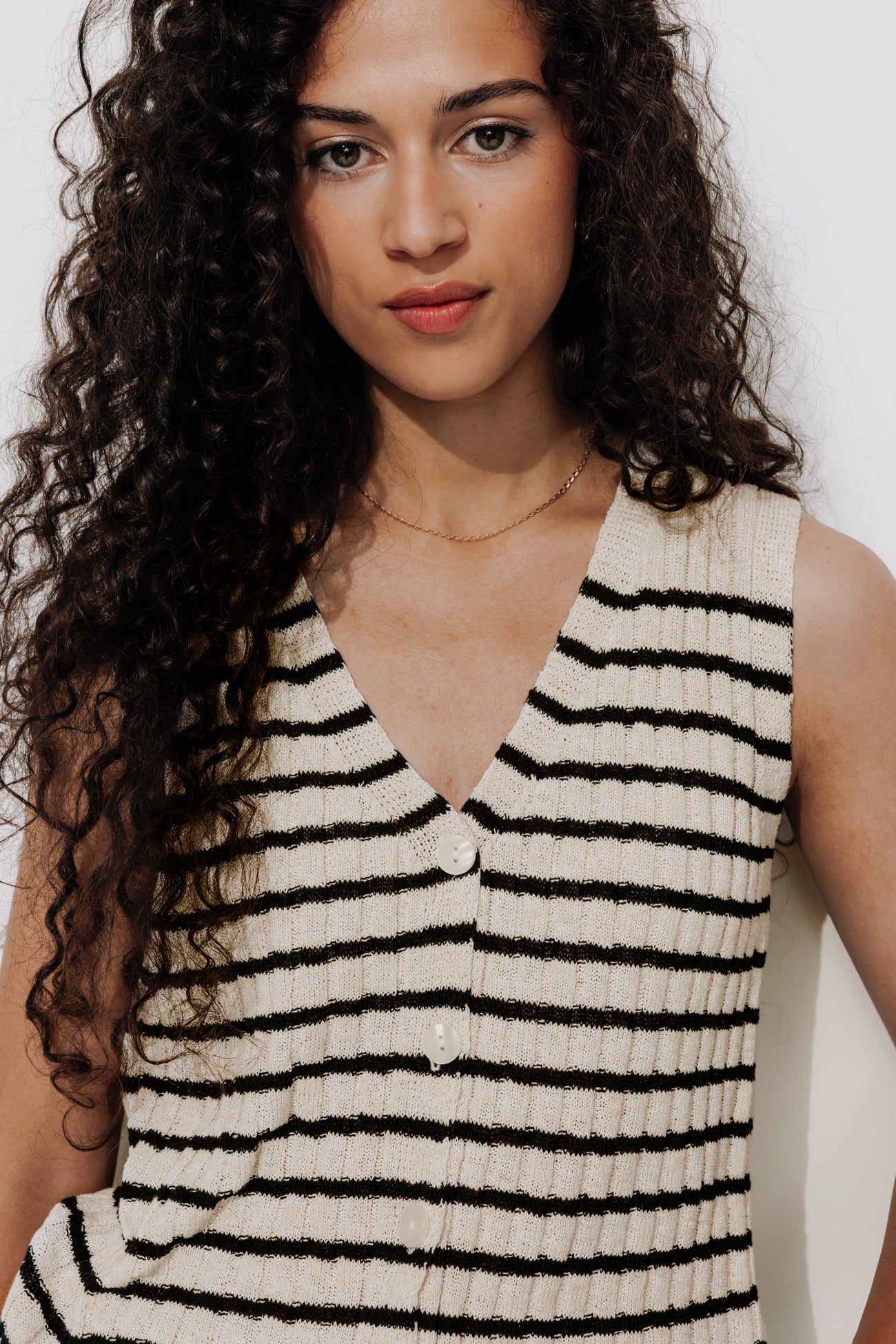 Sleeveless waistcoat - Ecru