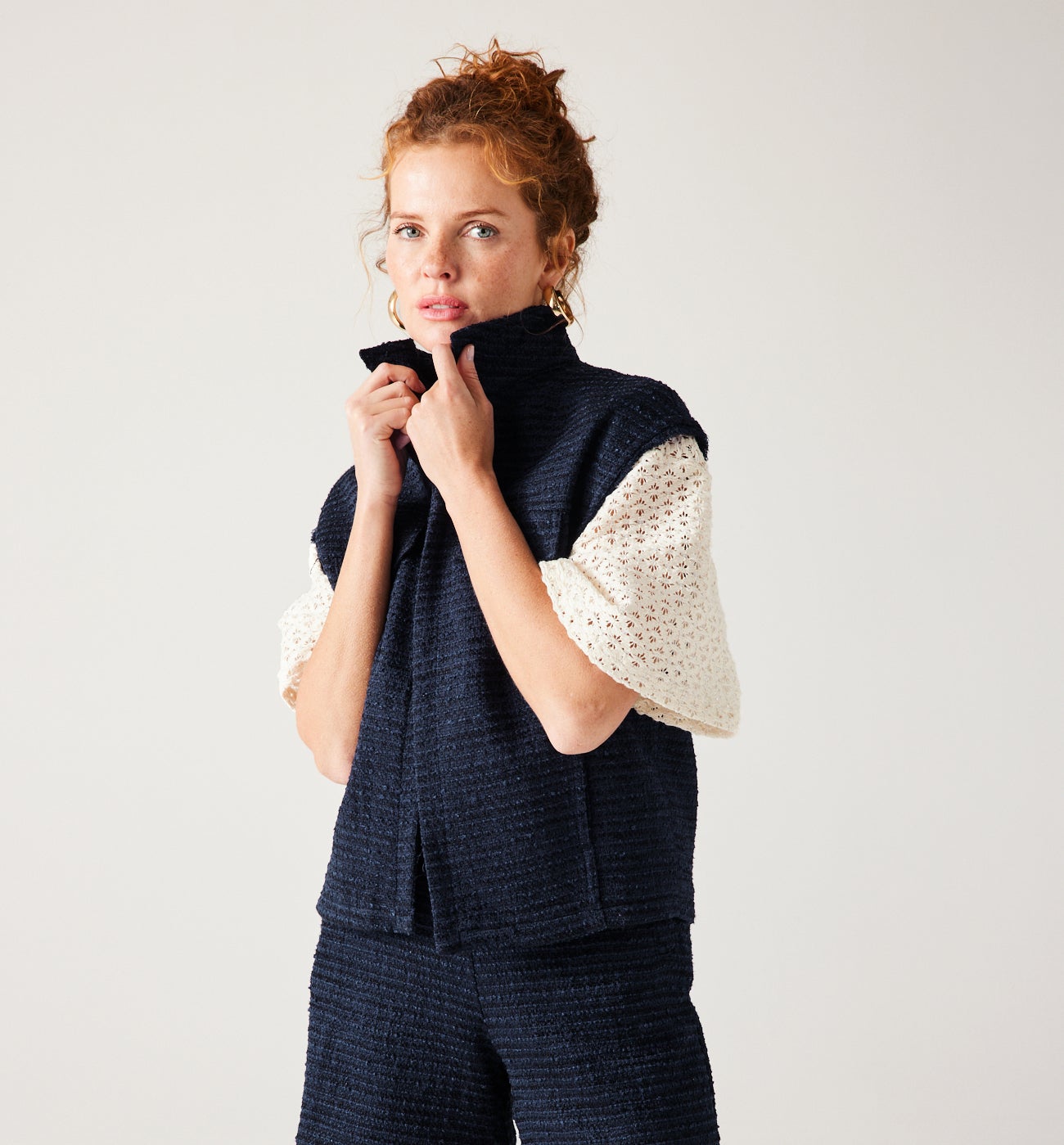 Waistcoat jacket - Navy blue