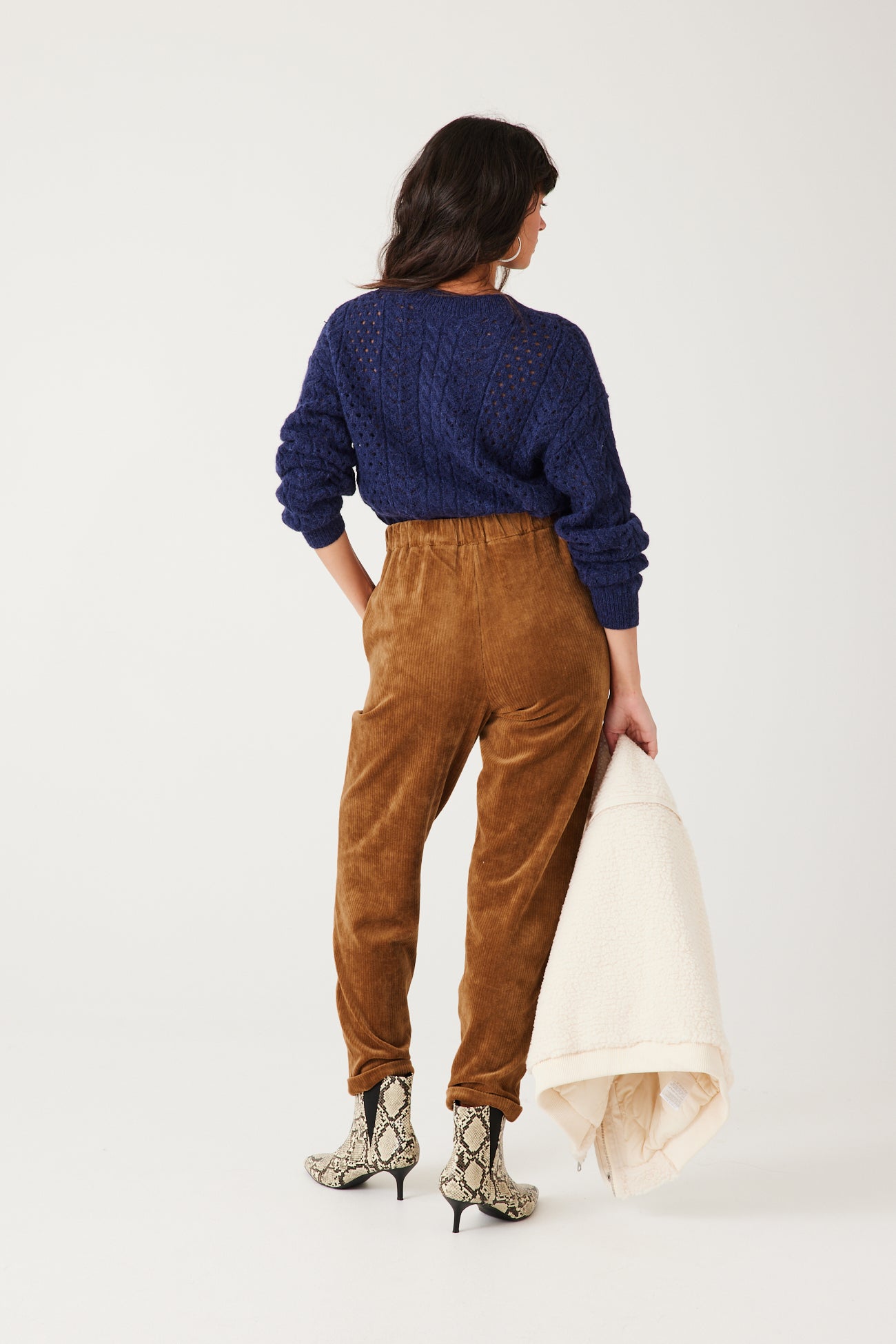 Corduroy trousers - Chestnut brown