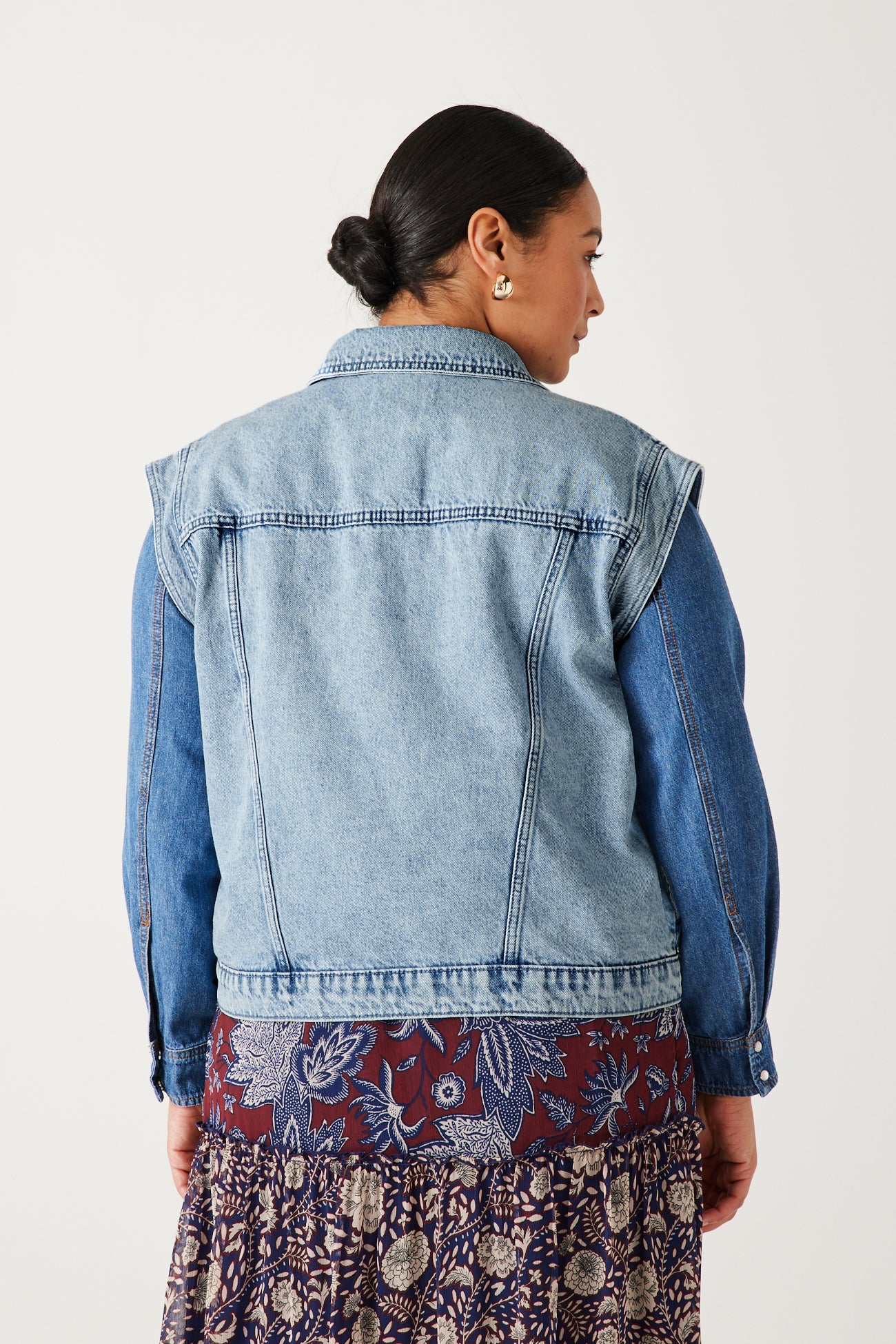 Denim waistcoat jacket - Light denim