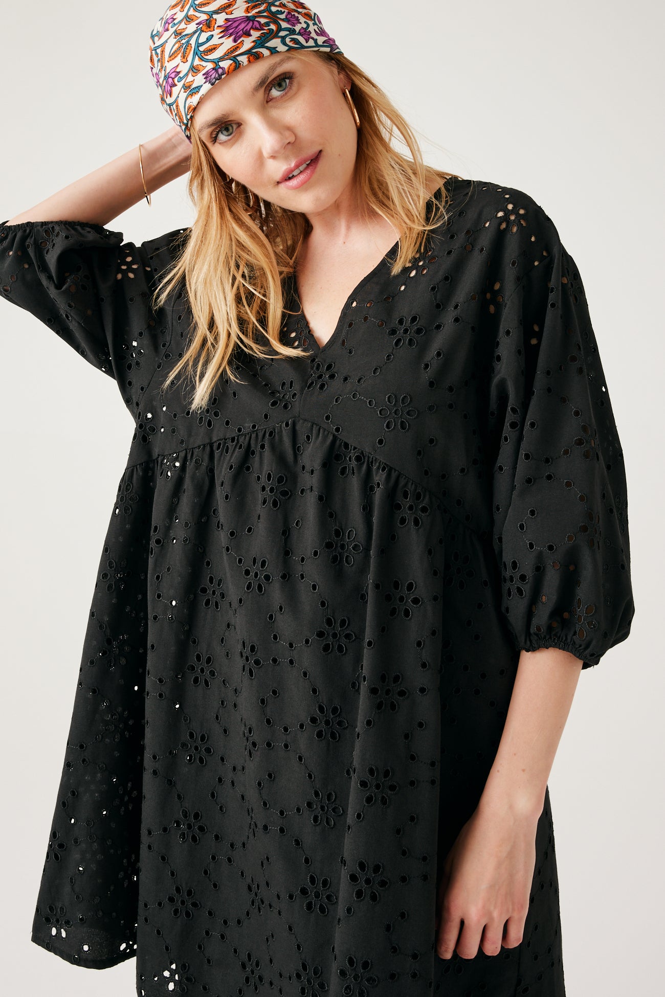 Broderie anglaise dress - Black