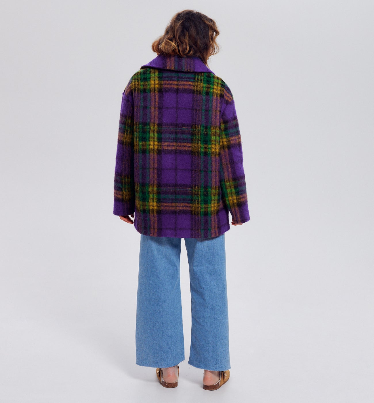 Checked coat - Multicolour print