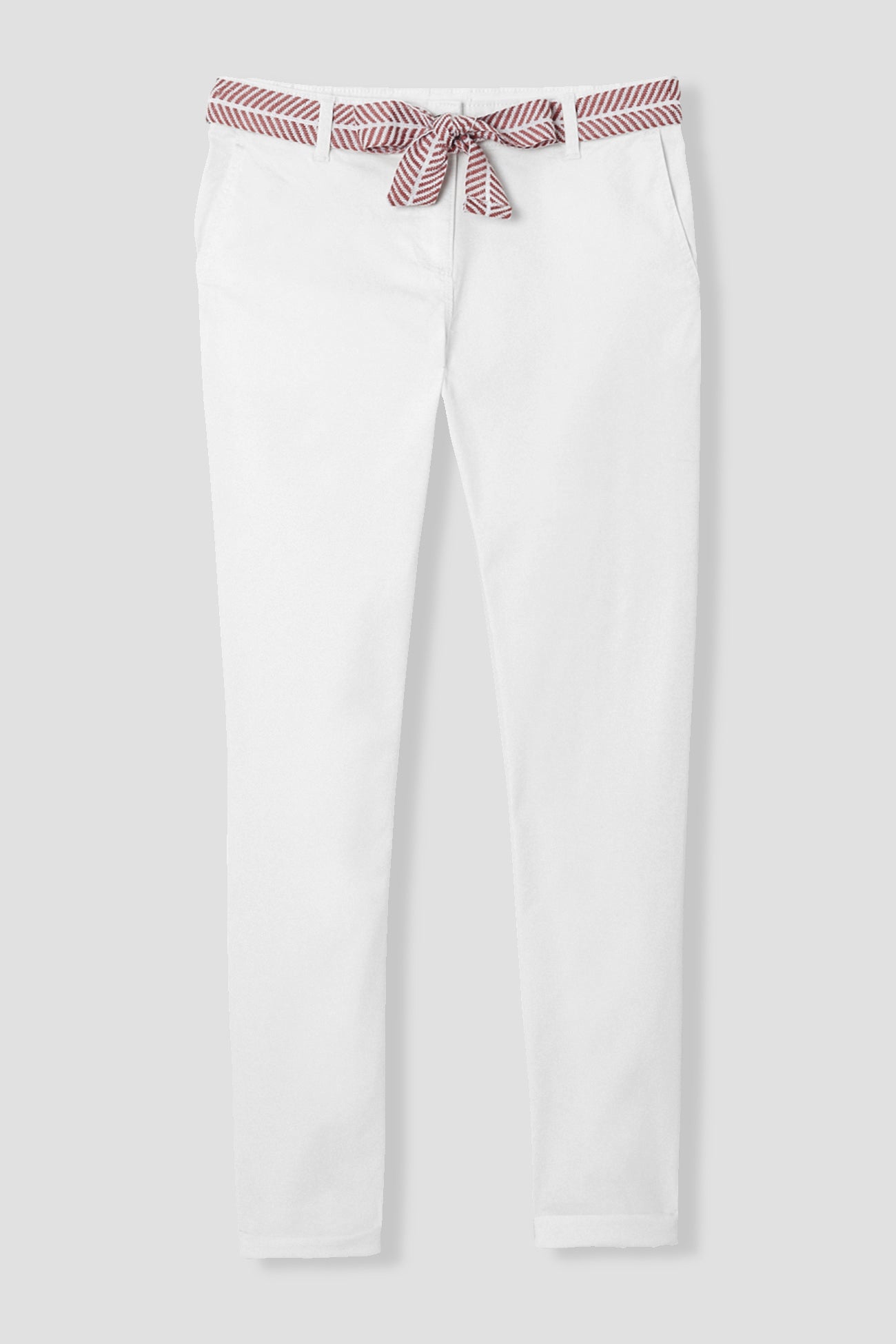 Belted chinos - Ecru