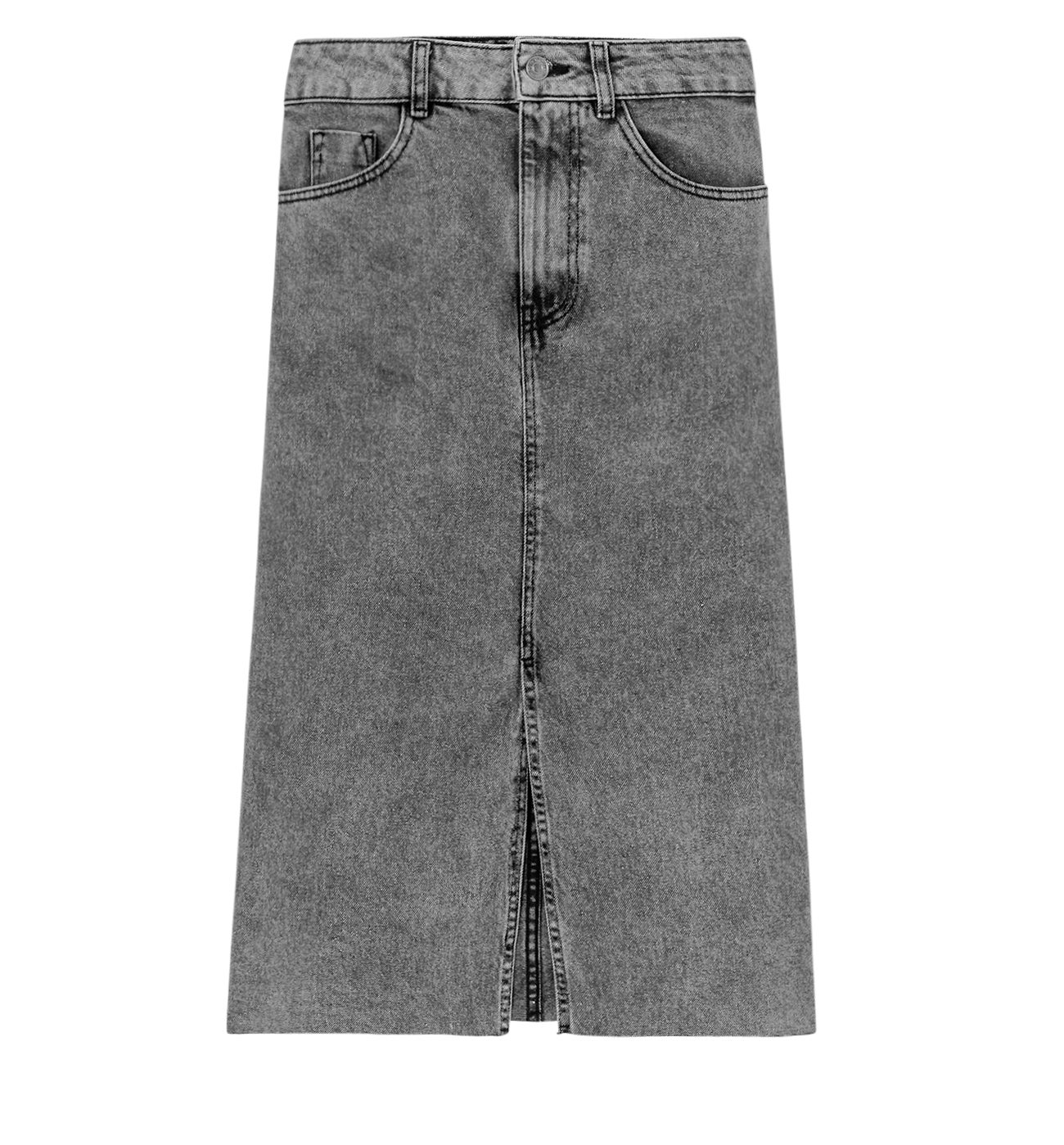Midi denim skirt - Medium denim
