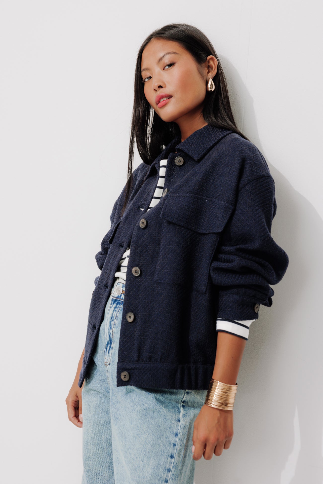 Tweed jacket - Navy blue