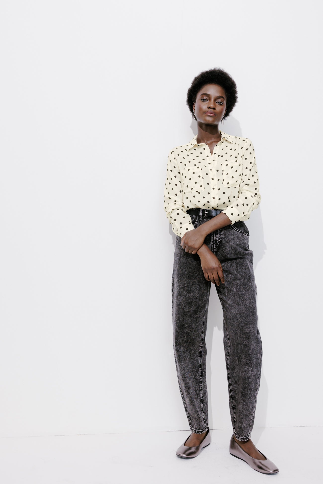 Lightweight shirt - Ecru print