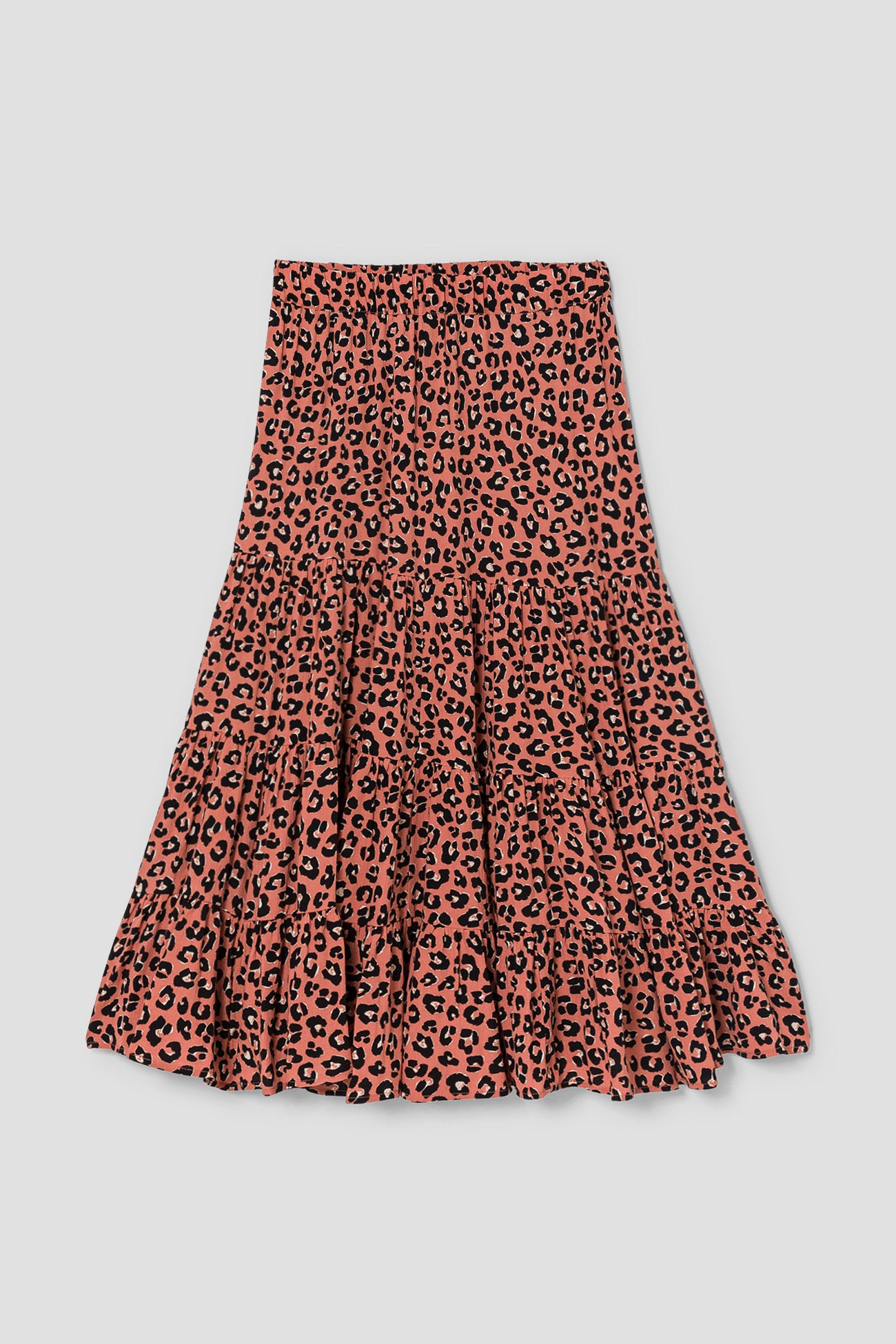 Patterned mid-length skirt - Multicolour print