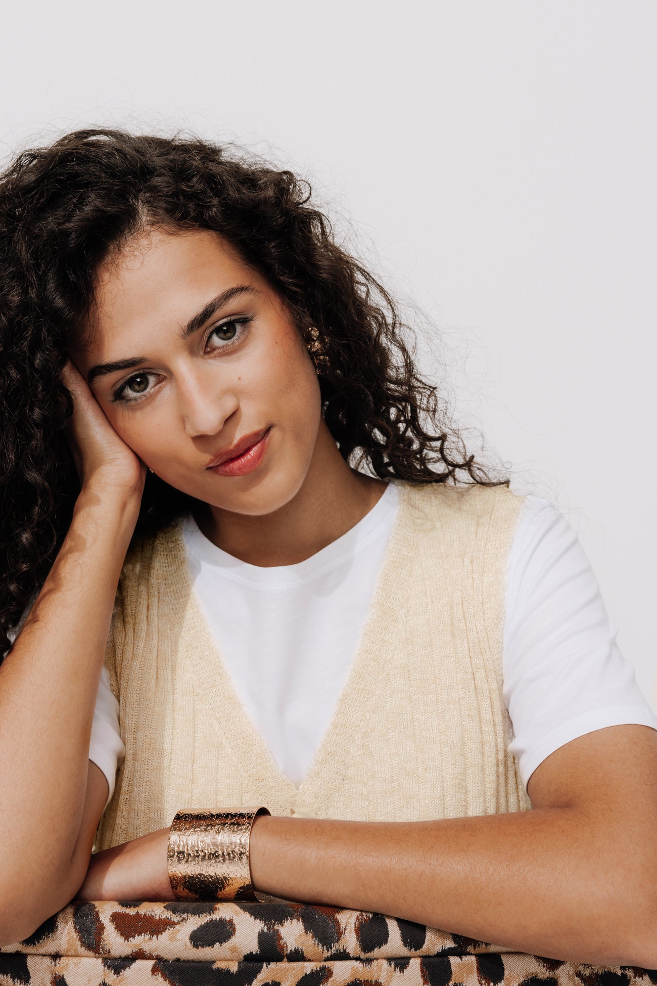 Sleeveless waistcoat - Ecru