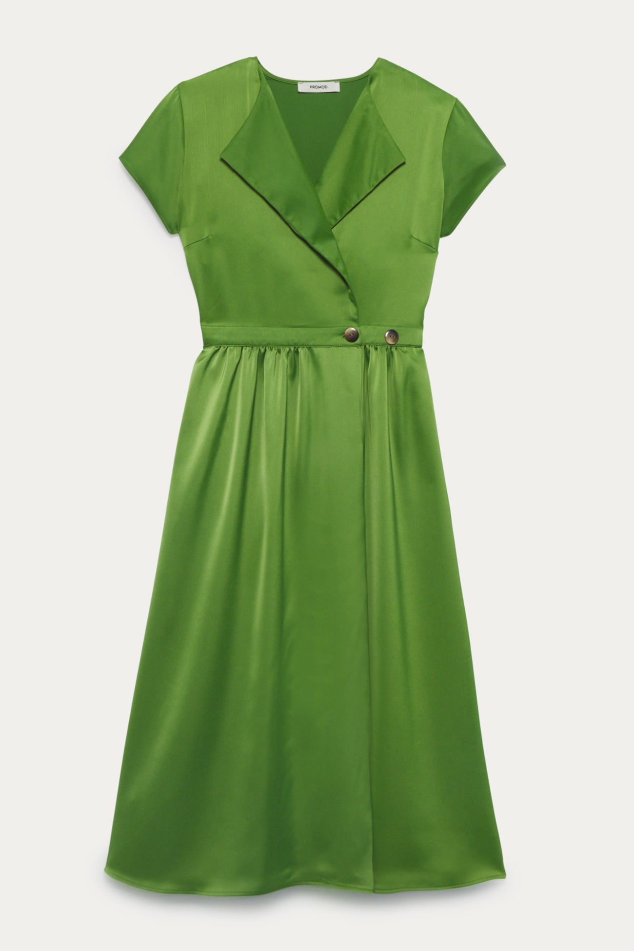 Satin crossover dress - Pink