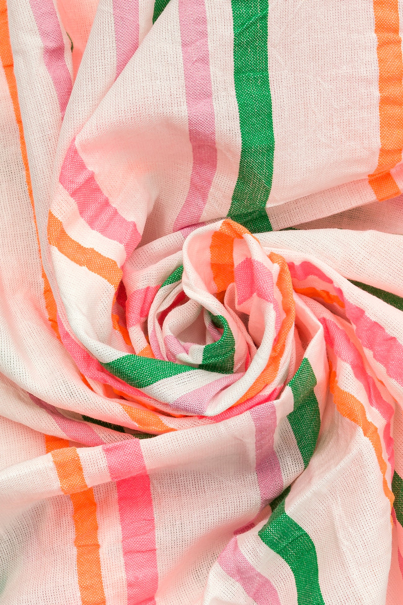 Poly cotton 3m fabric cut - Ecru stripes