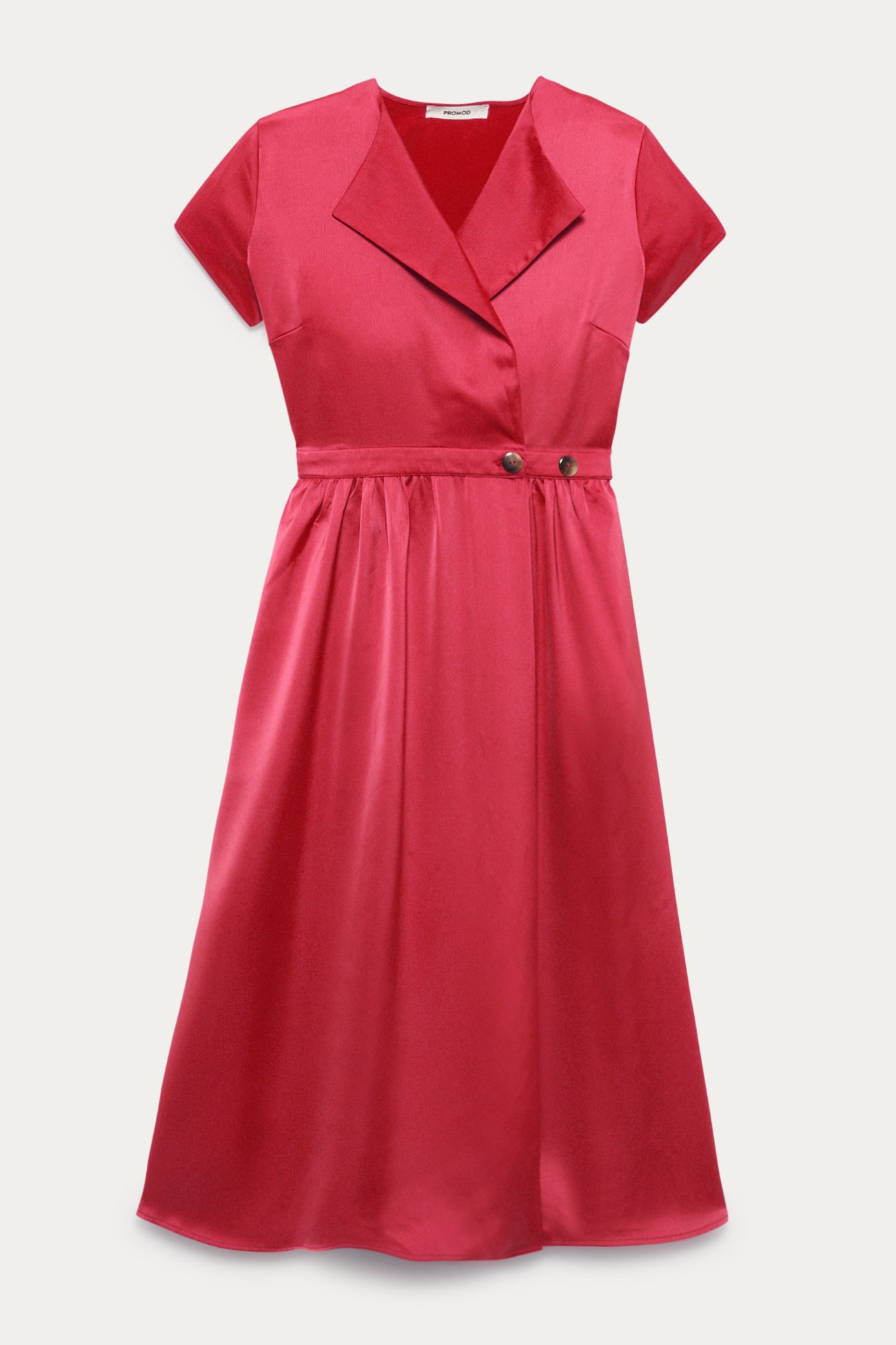 Satin crossover dress - Pink