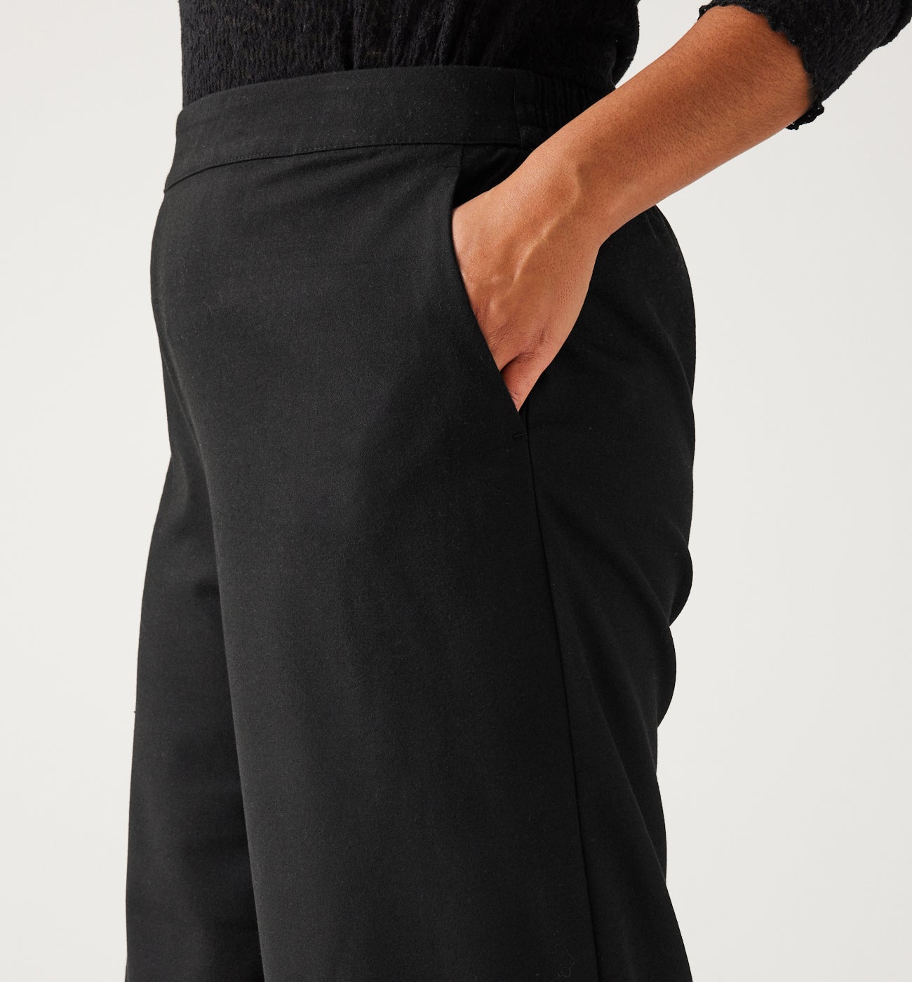Wideleg trousers - Black