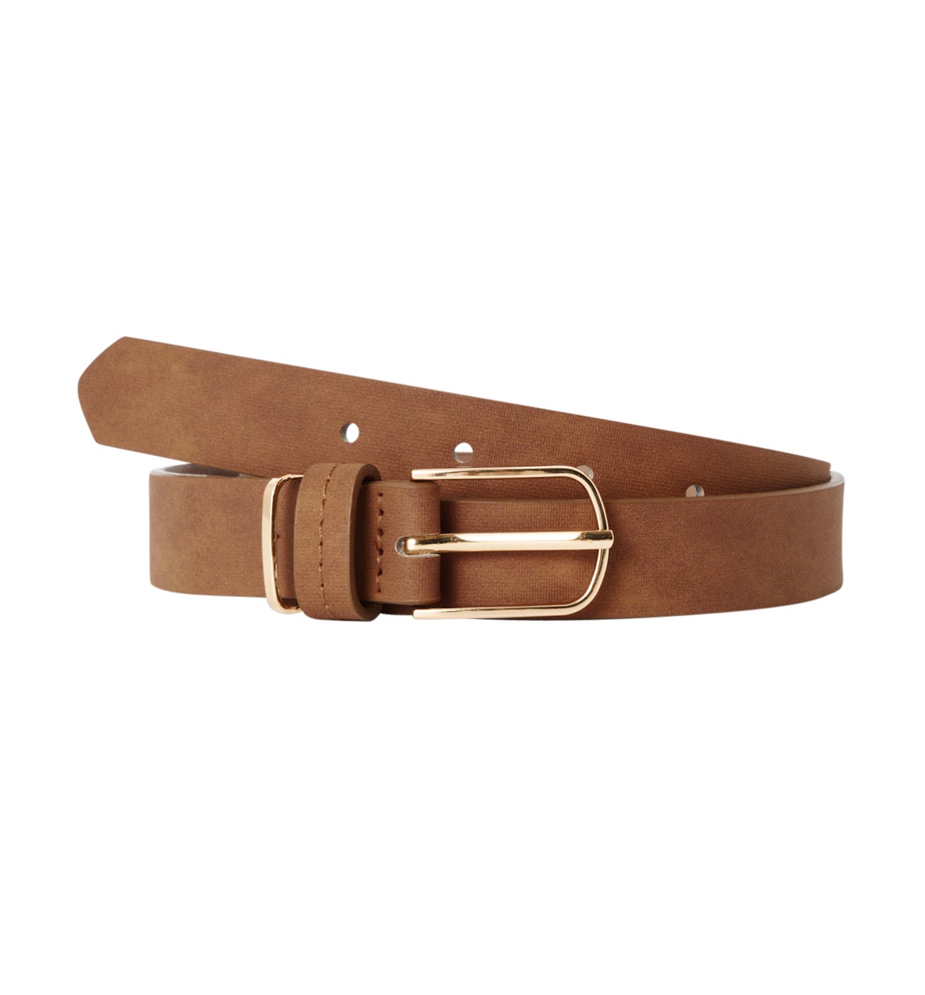 Faux leather belt - Camel
