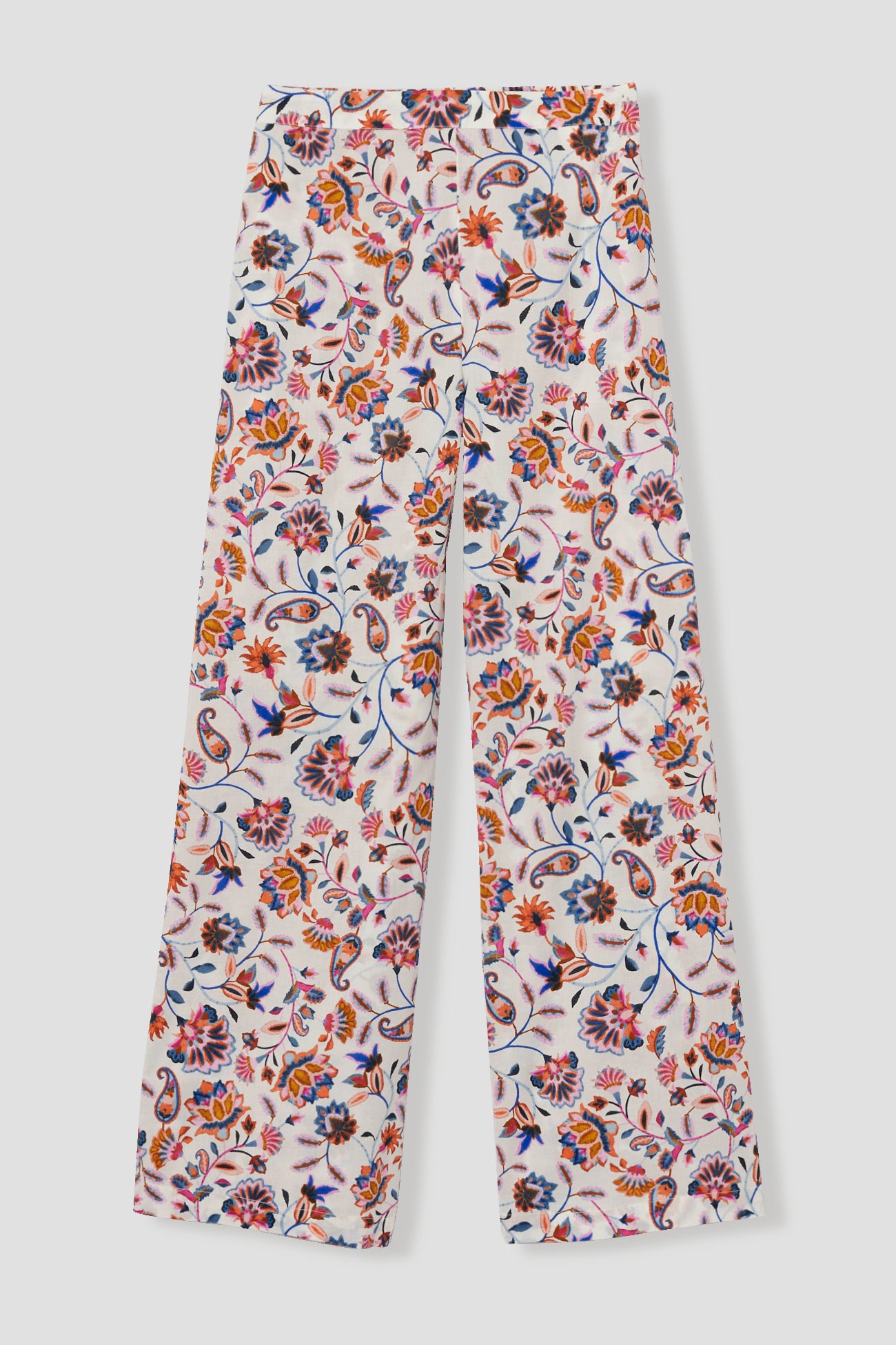Wideleg patterned trousers - Ecru print