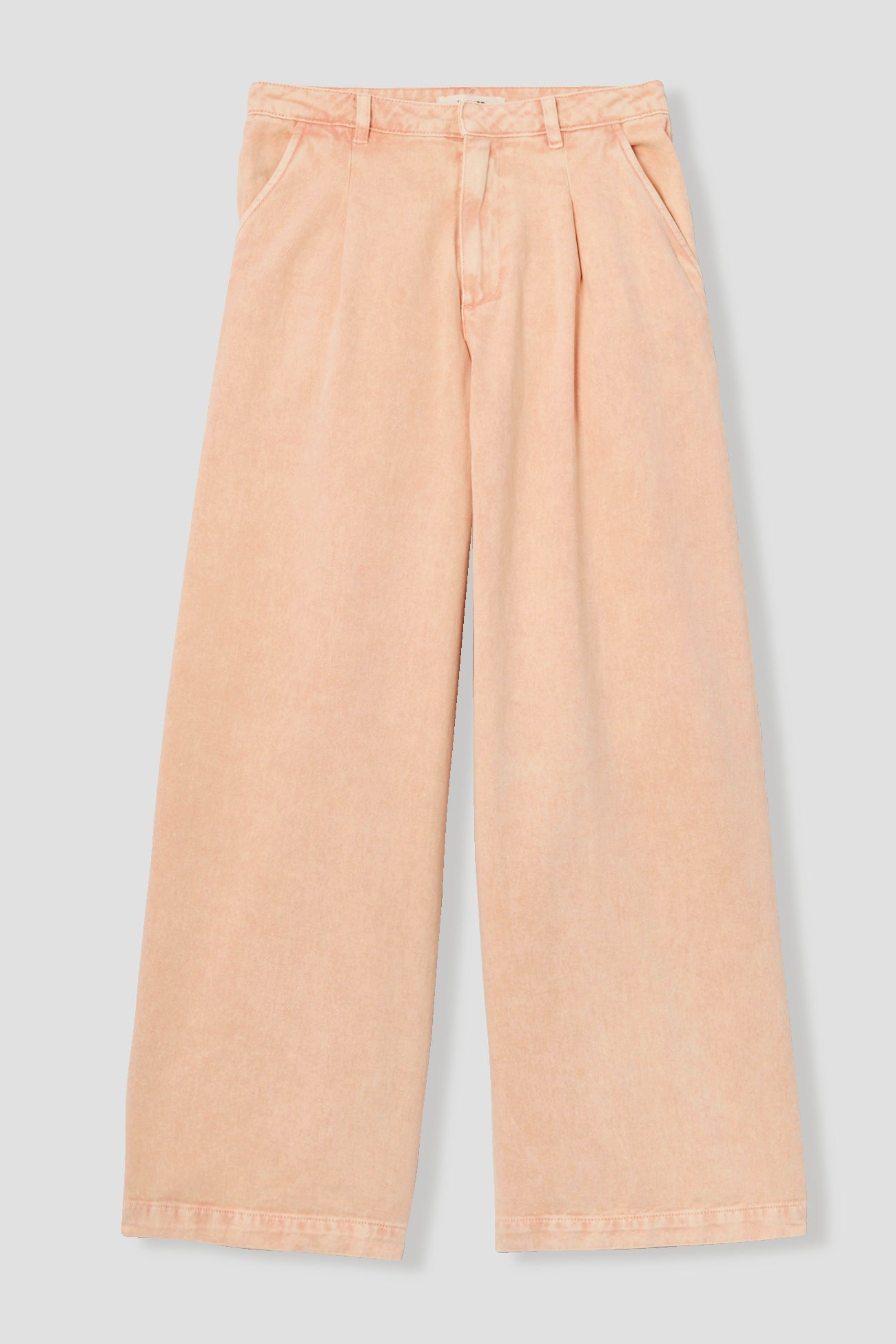 Wideleg pleat trousers - Neon orange