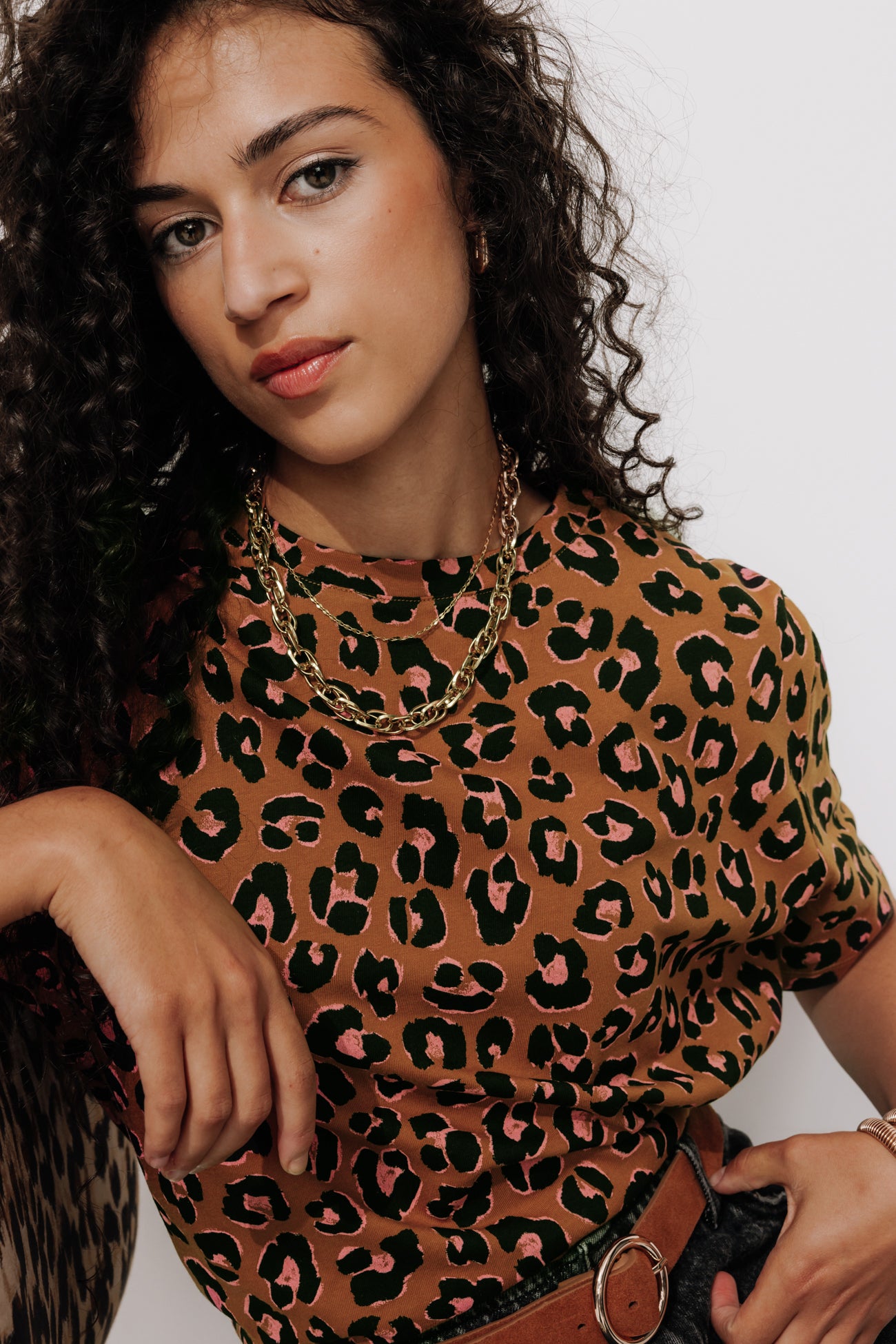 Leopard t-shirt - Multicolour print