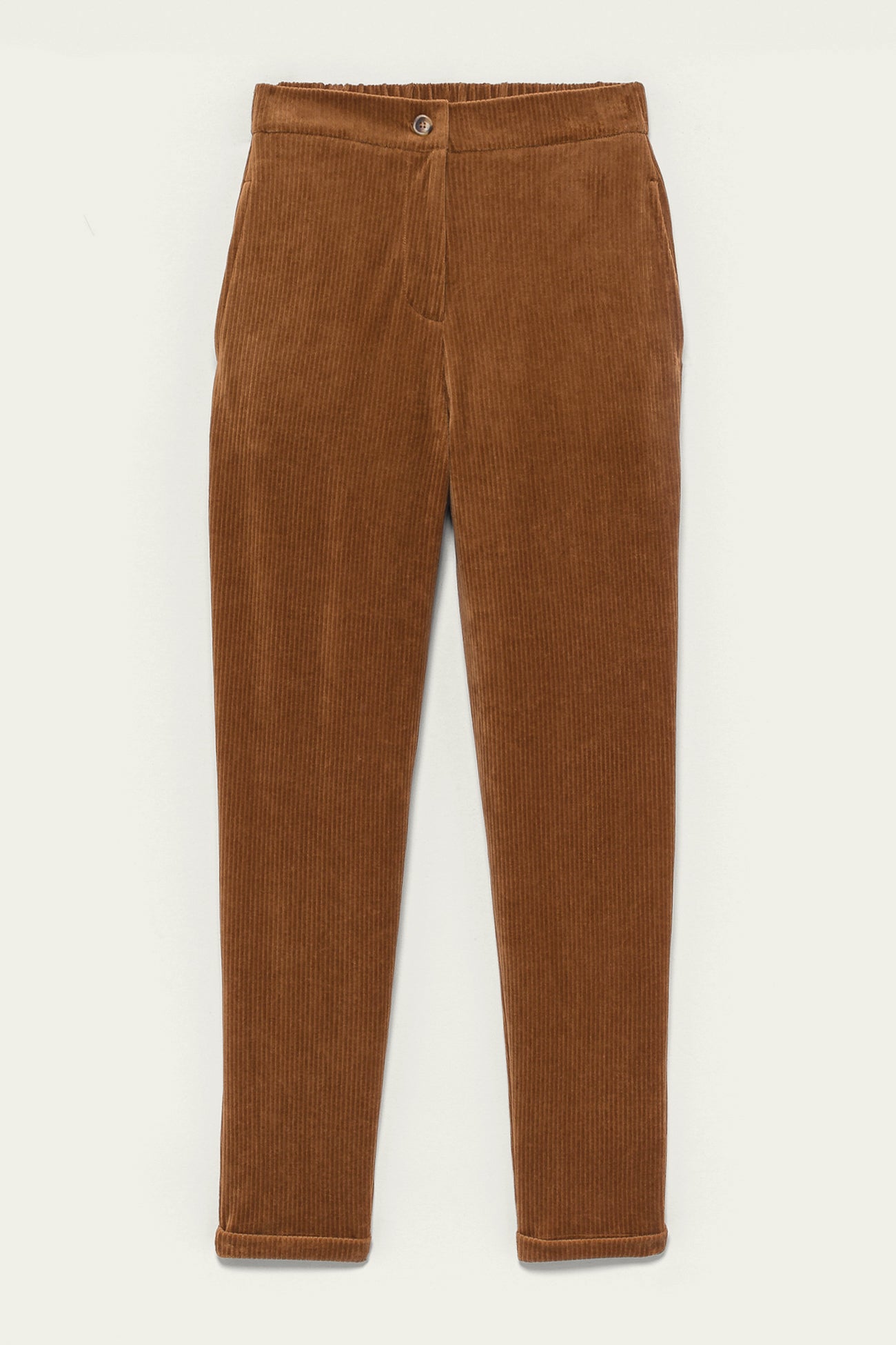 Corduroy trousers - Chestnut brown