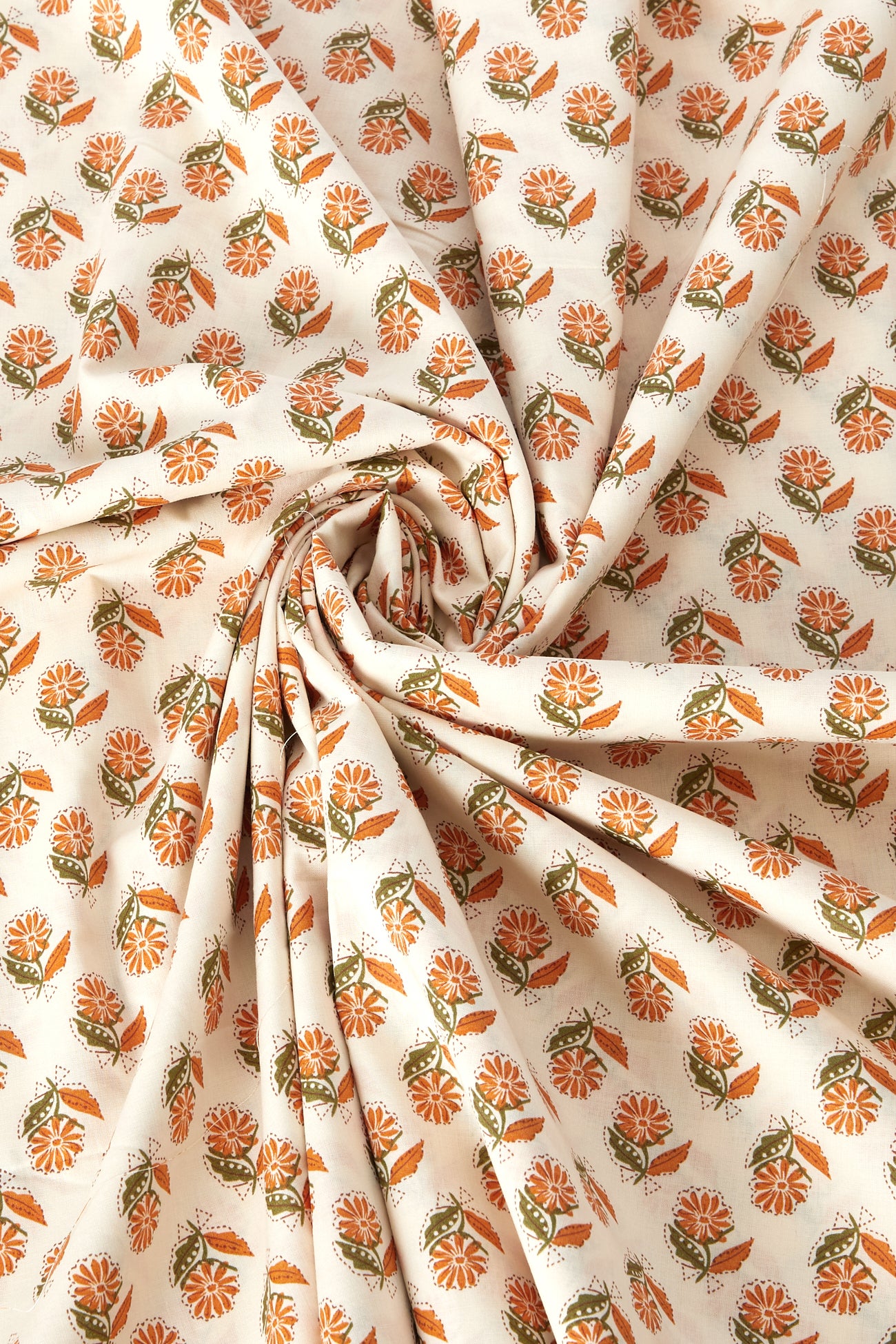 3m patterned cotton voile - Ochre print