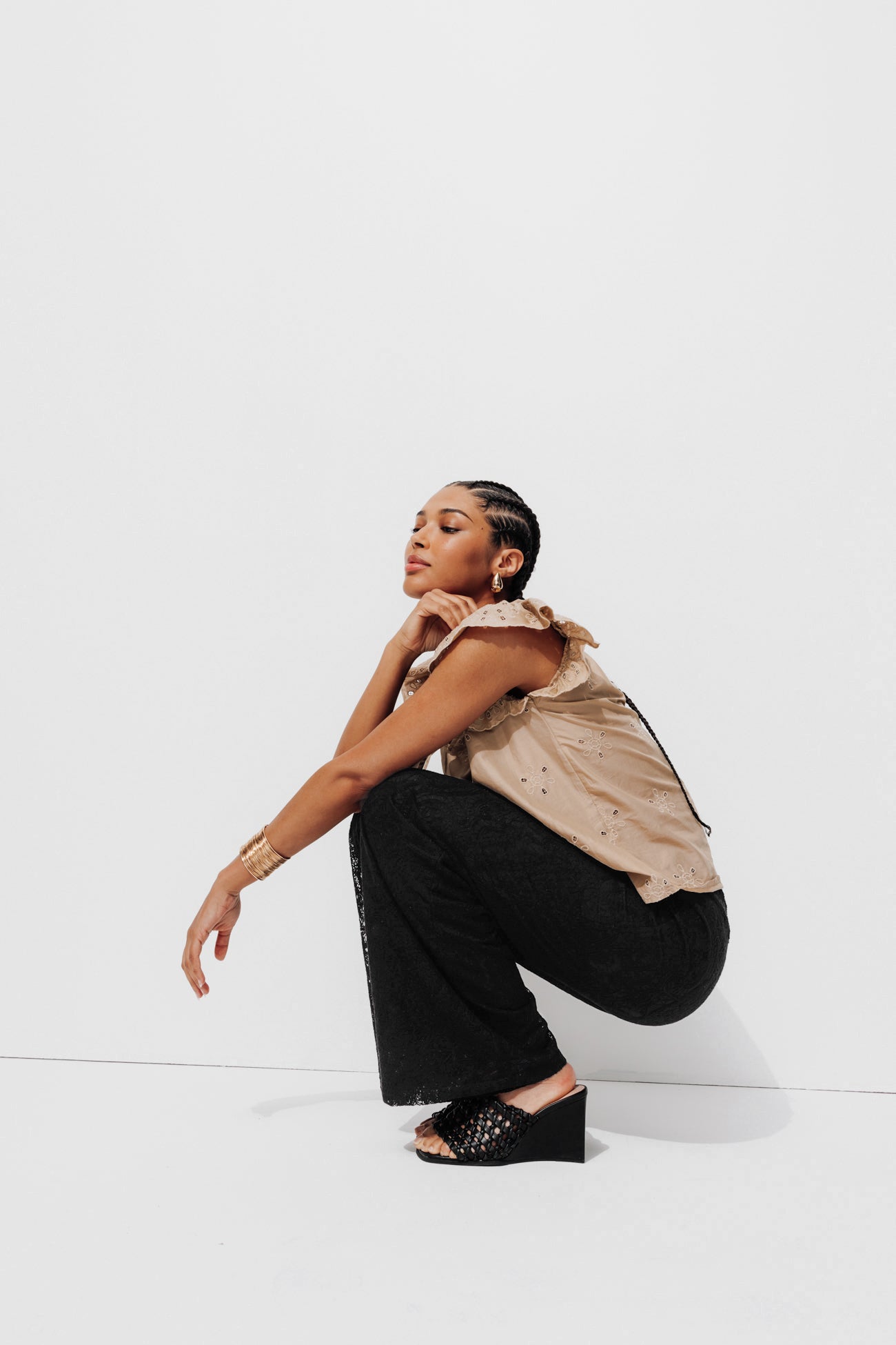 Lace trousers - Black