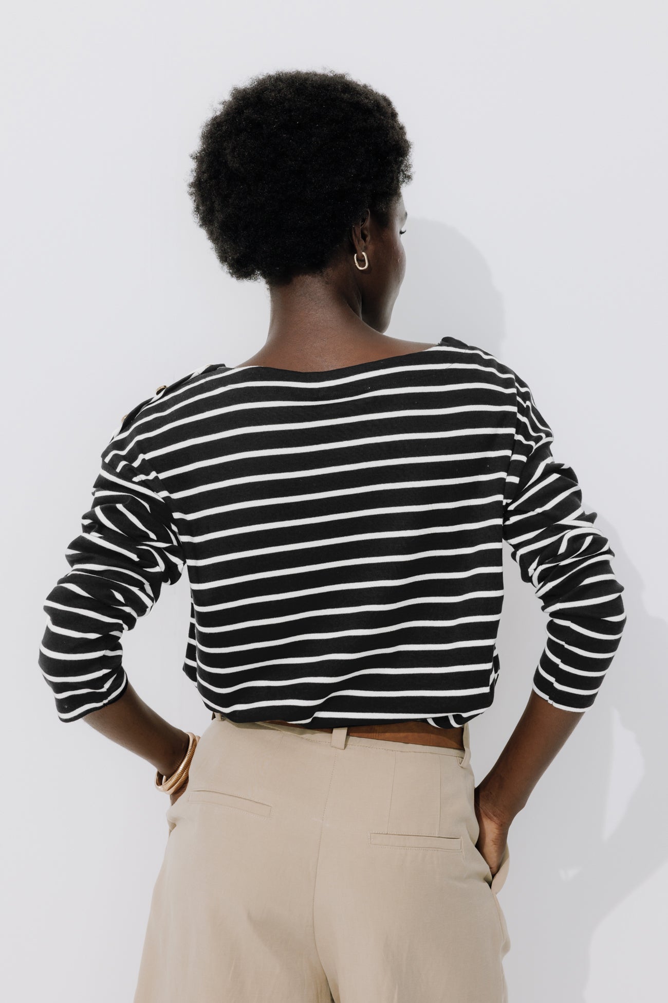 Sailor striped t-shirt - Navy blue stripes