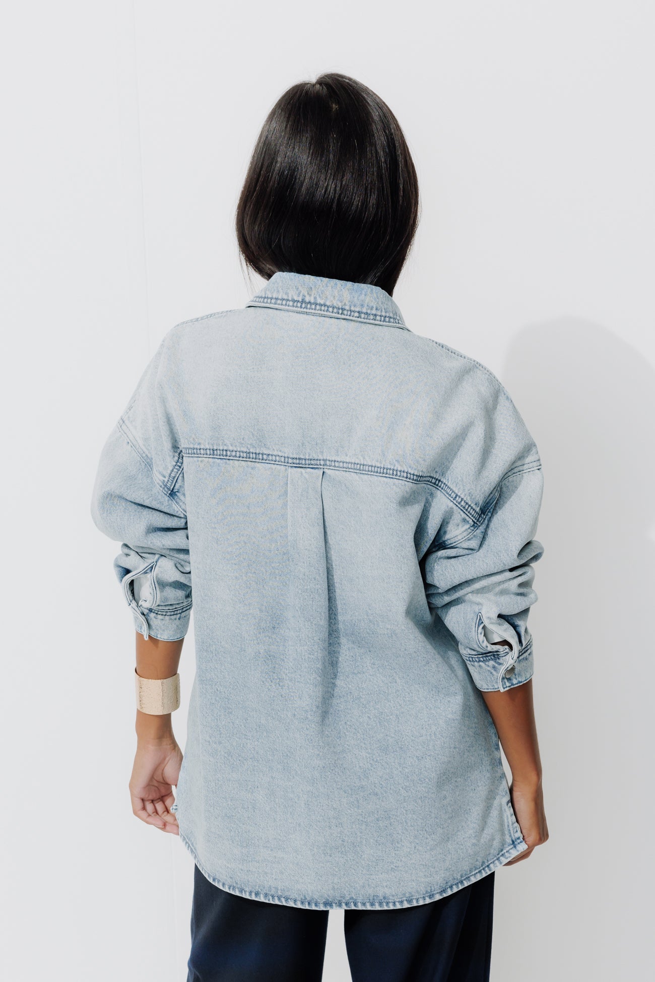 Oversized denim shirt - Medium denim