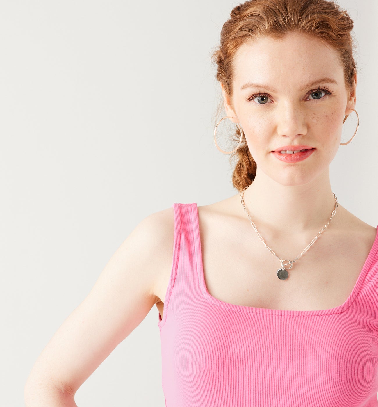 Sleeveless jersey top - Black