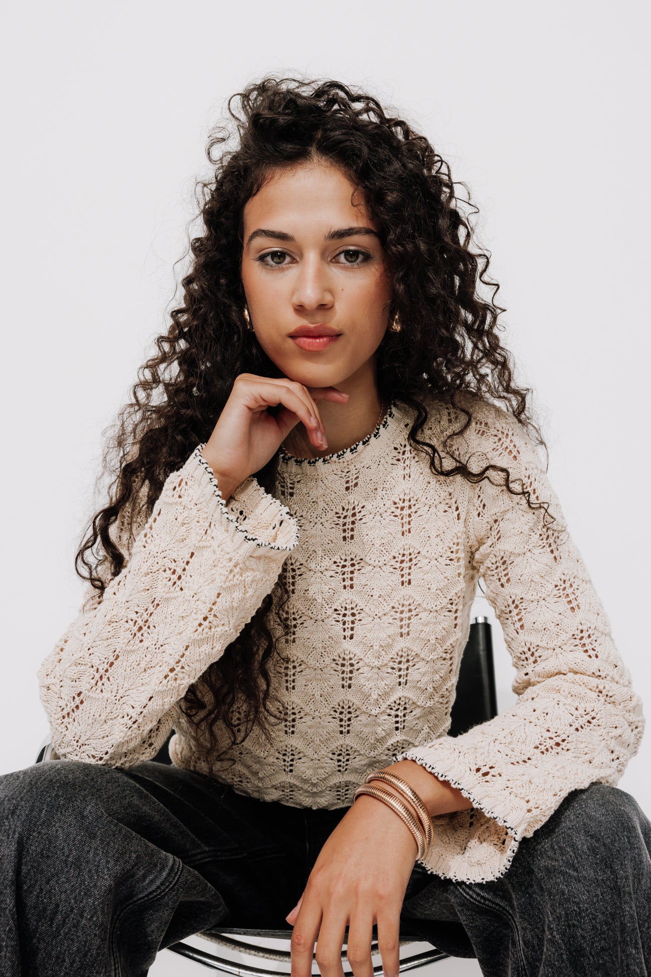 Openwork jumper - Ecru