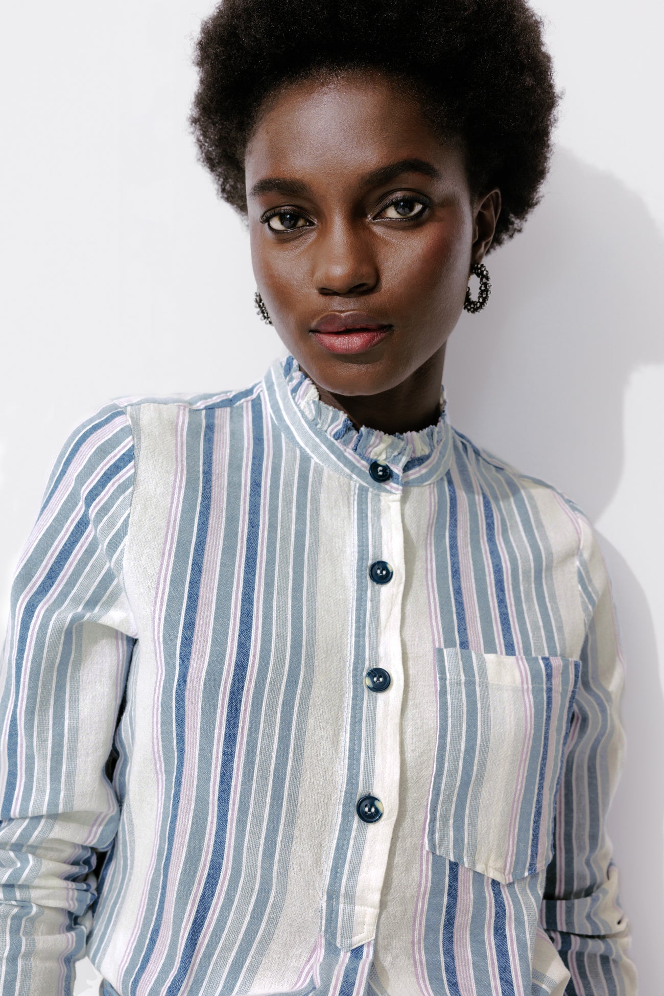 Striped shirt - Navy blue stripes