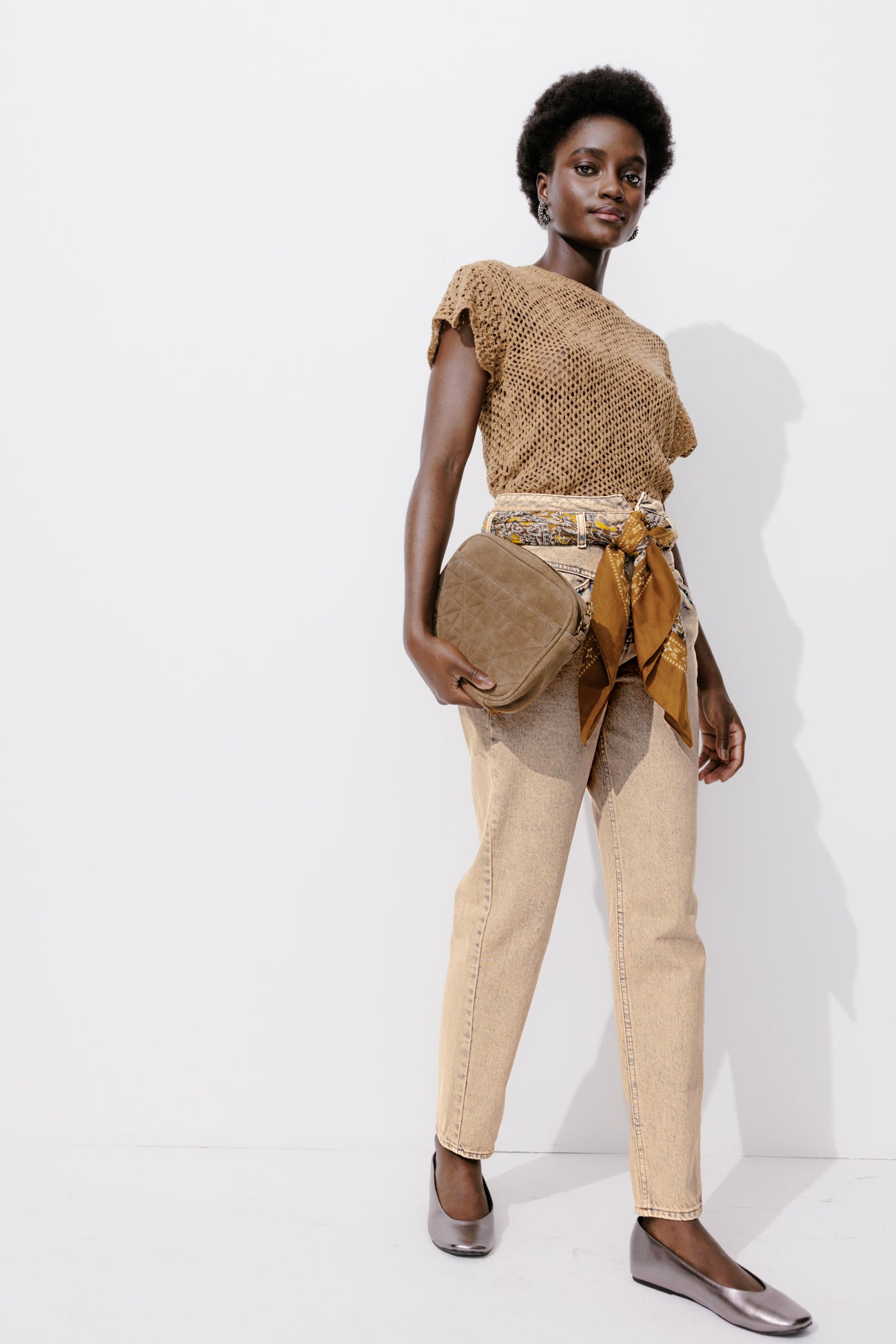 MARCEL high-waist mom jeans - Pale pink