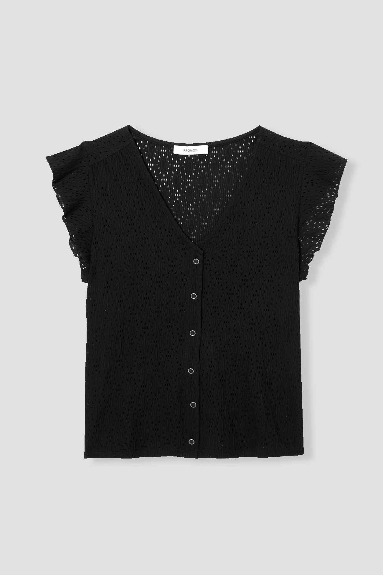 Lace-effect top - Ecru