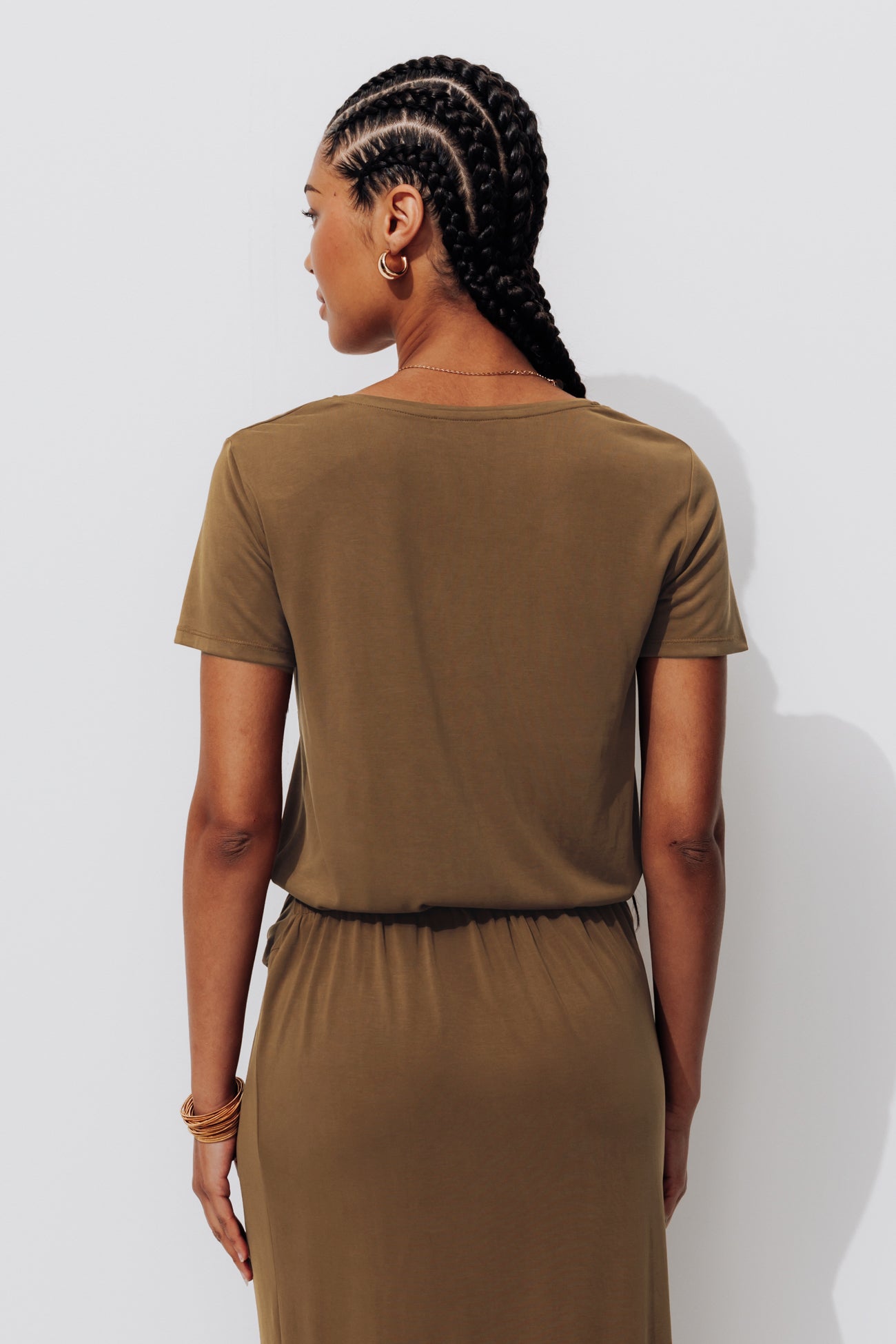 Plain v-neck t-shirt - Black