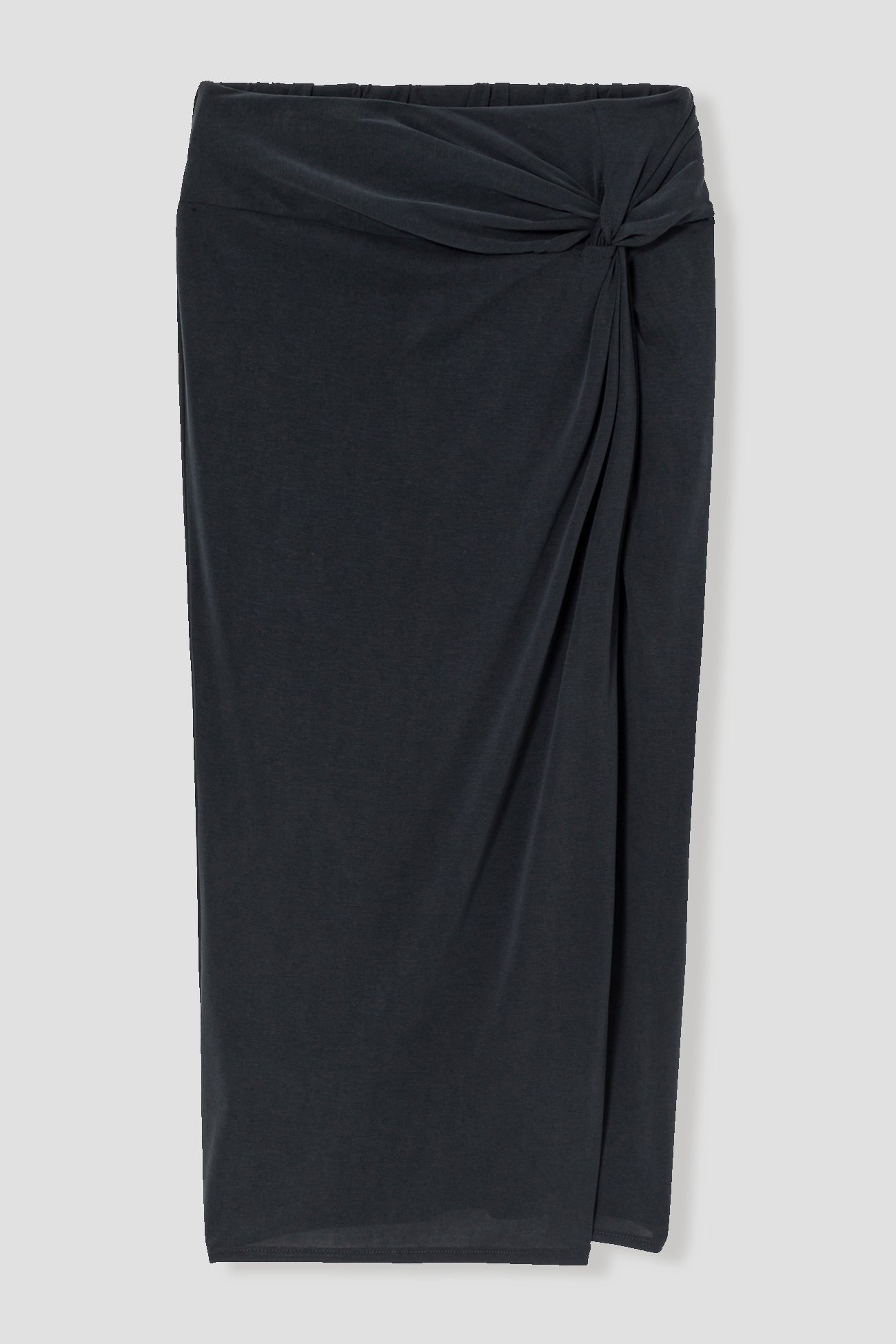 Jersey midi length skirt - Caramel