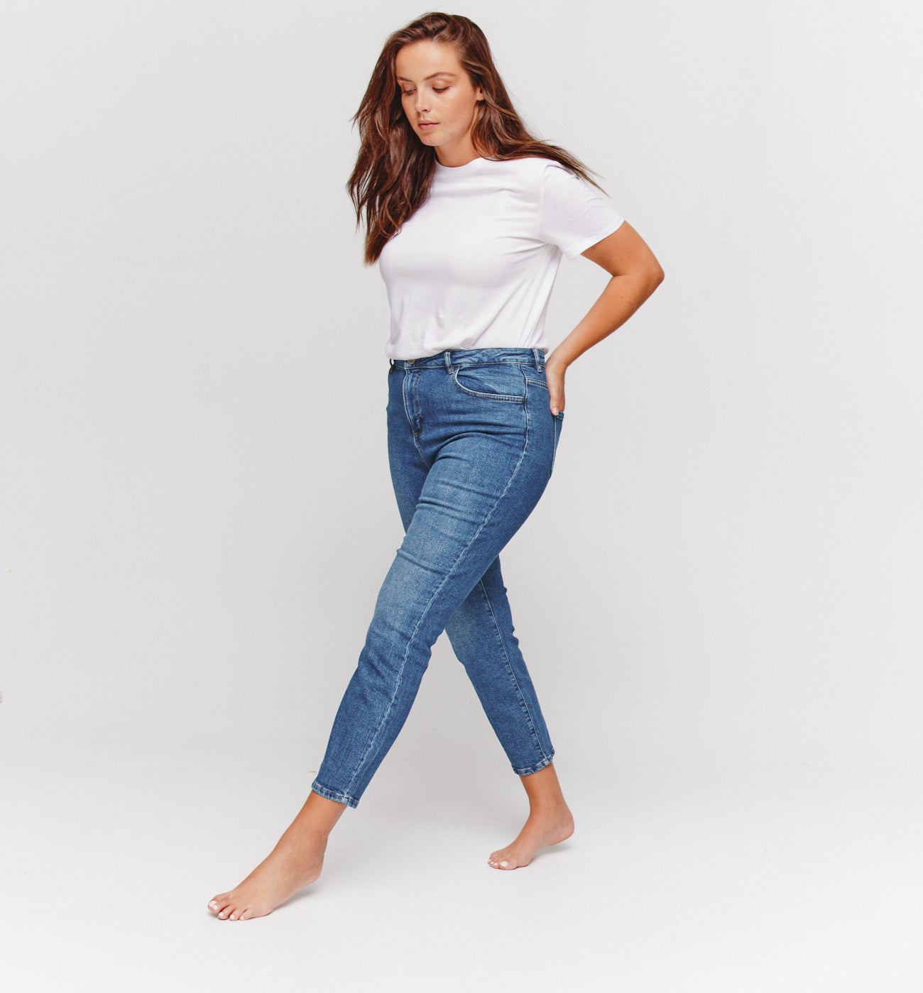 EMILE high-waist skinny jeans - Rinse denim