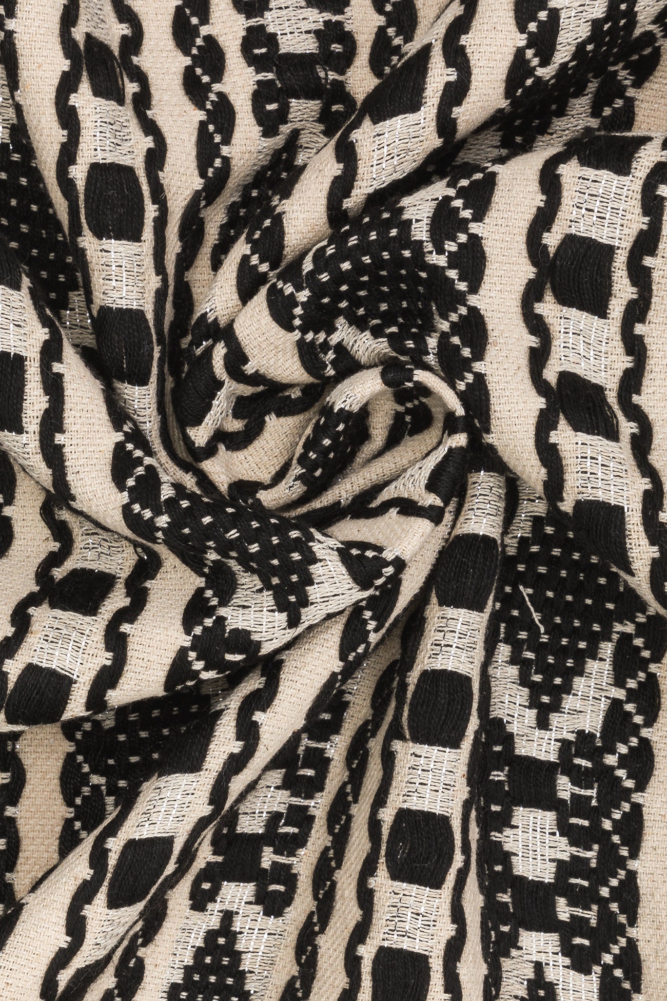 Jacquard 2m fabric cut - Black print