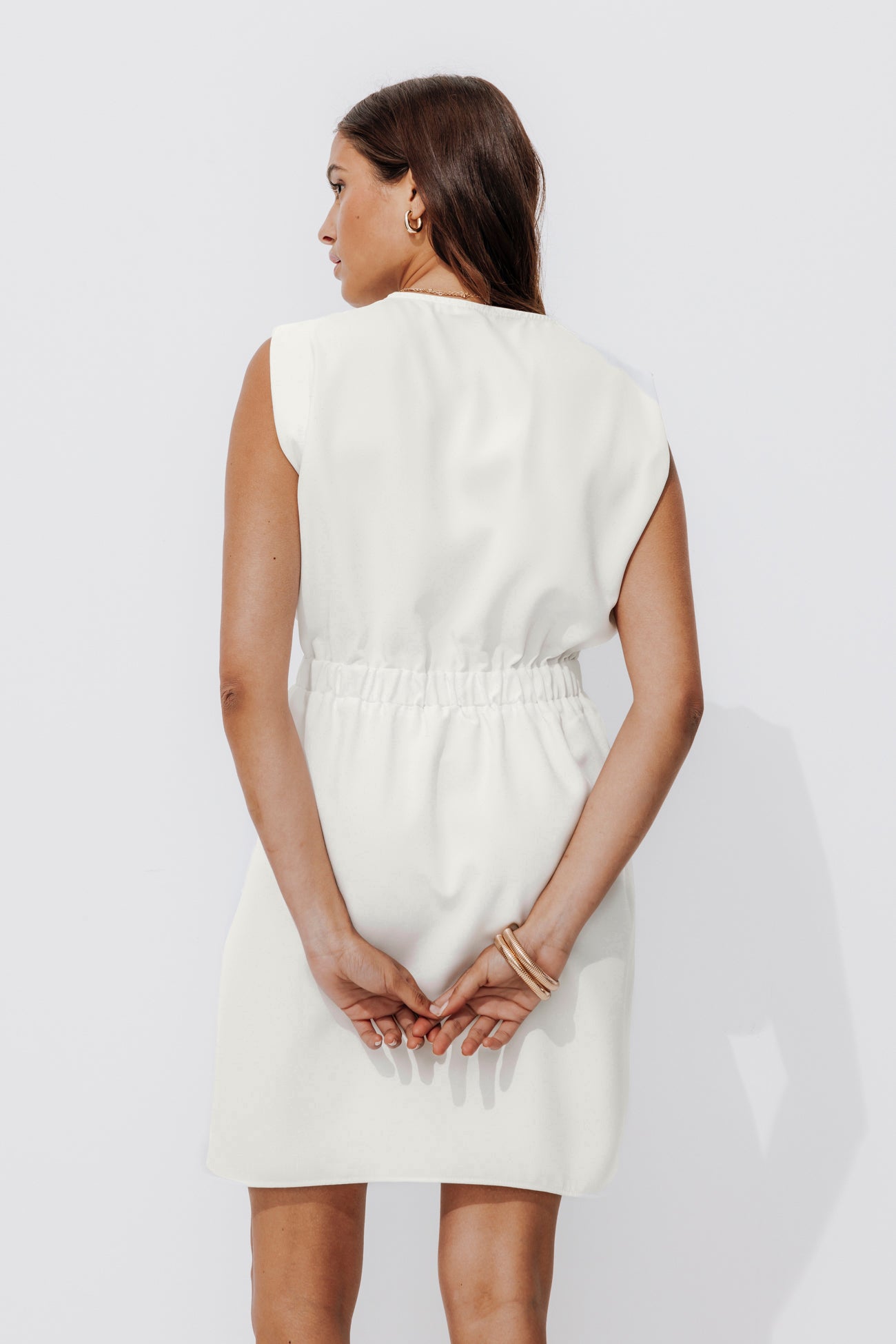 Sleeveless dress - Ecru