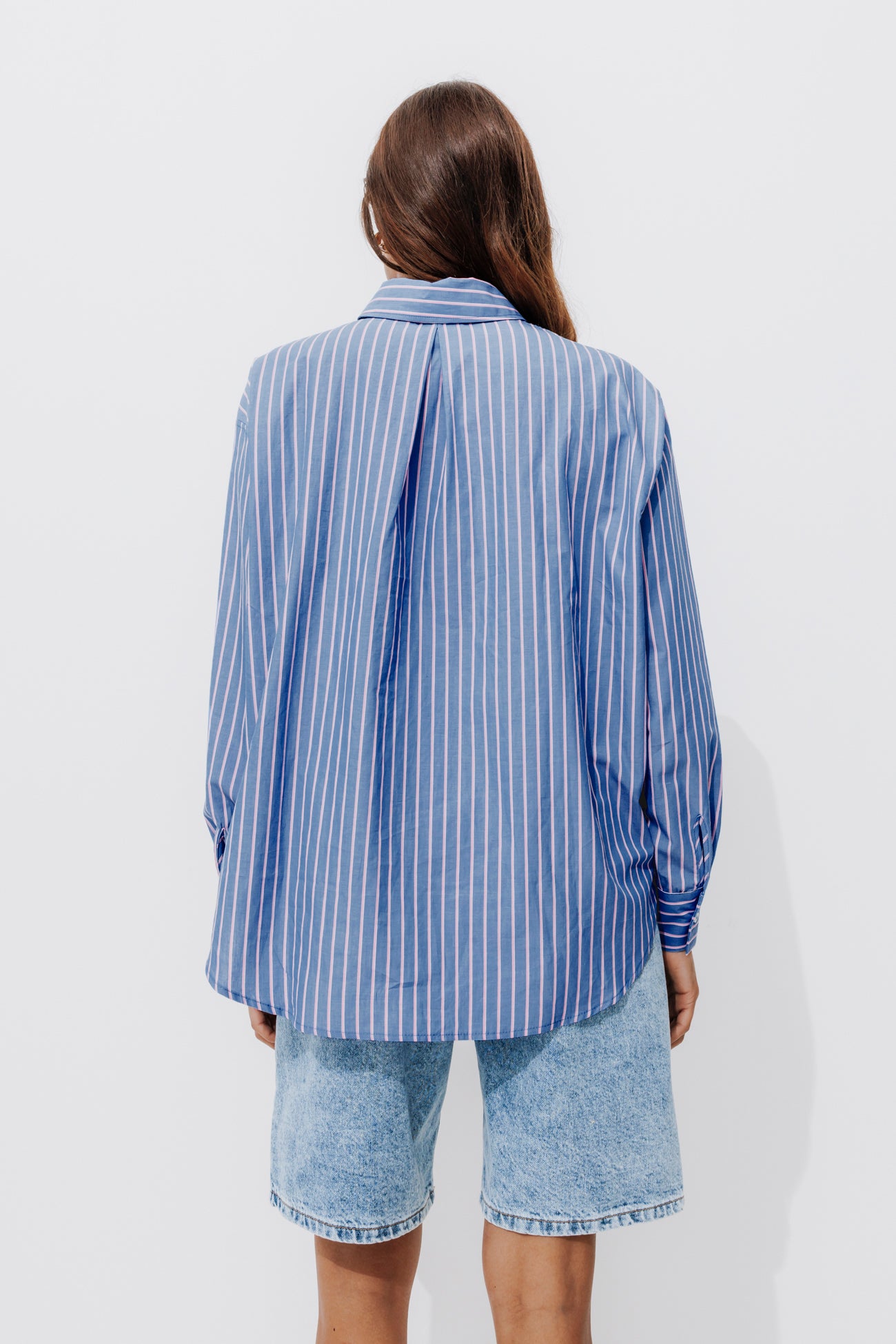 Striped oversized shirt - Blue stripes