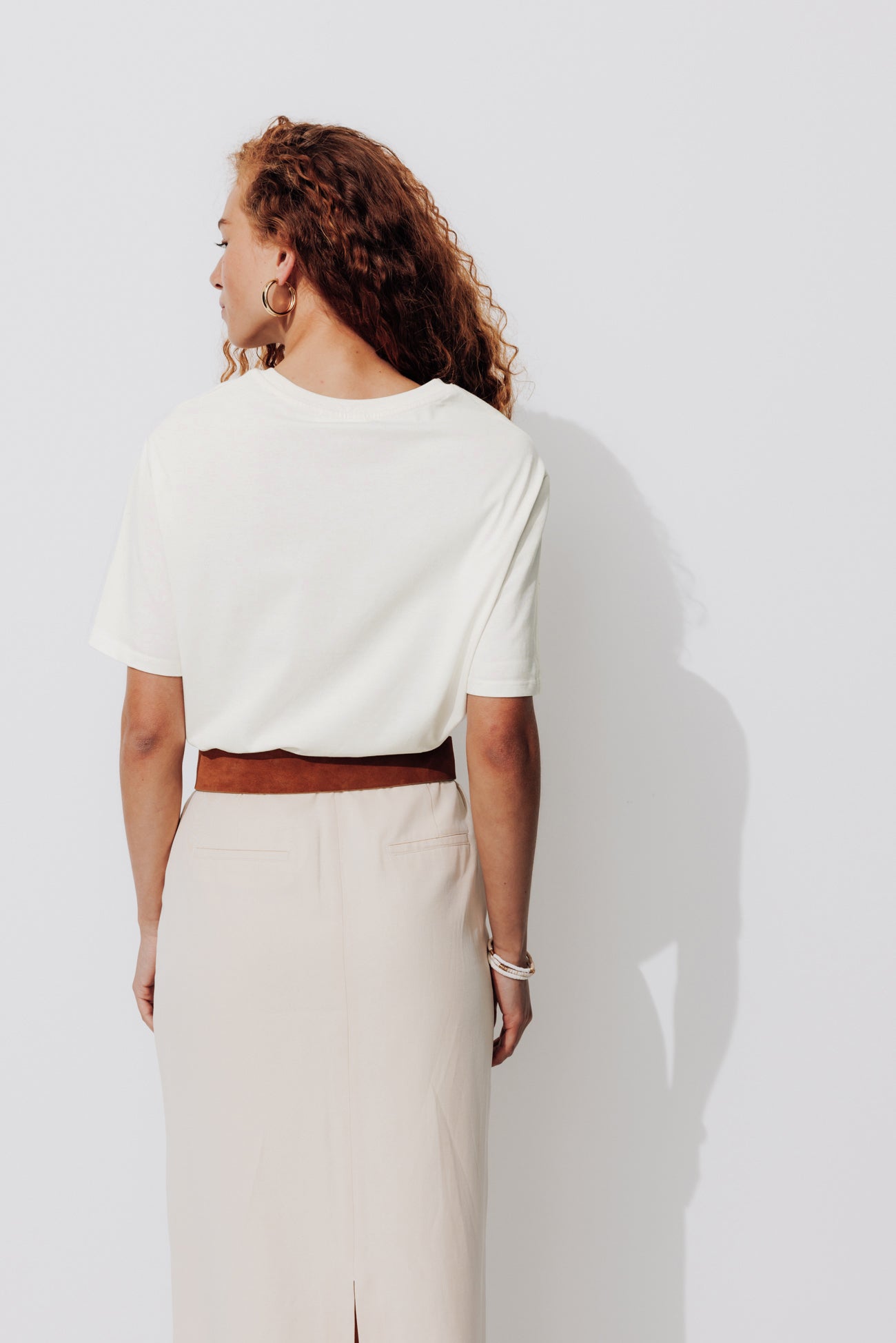 Embroidered t-shirt - Ecru