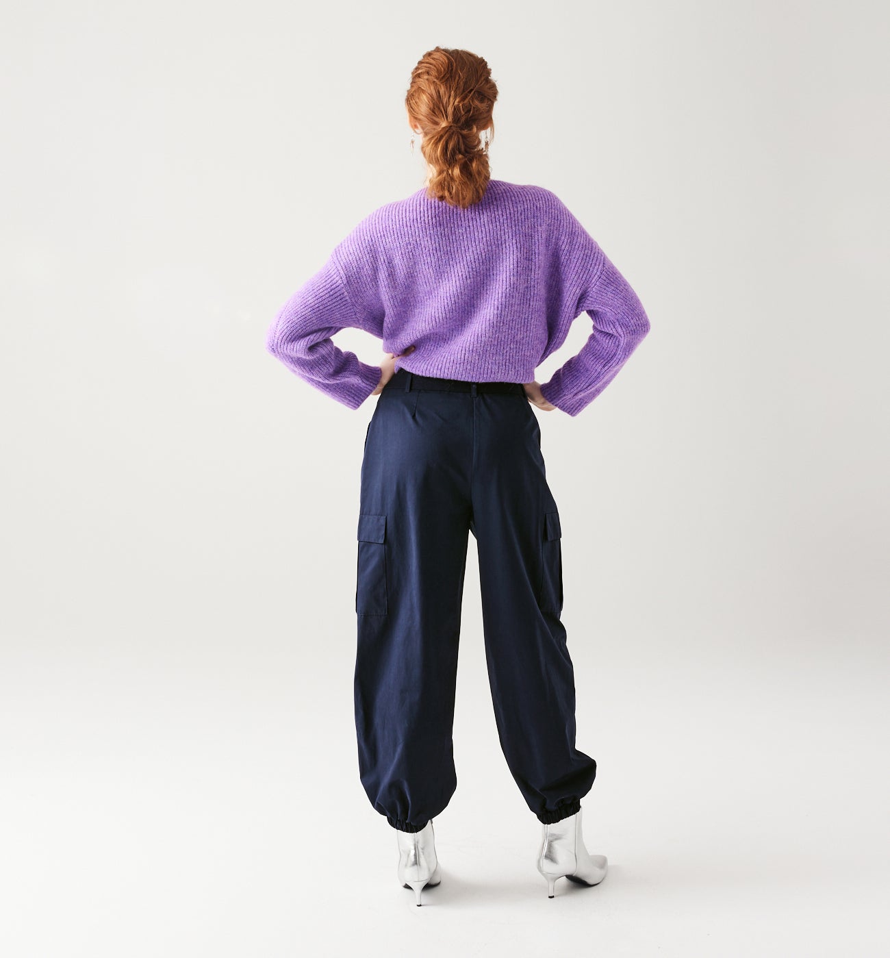 Plain cargo trousers - Dark blue