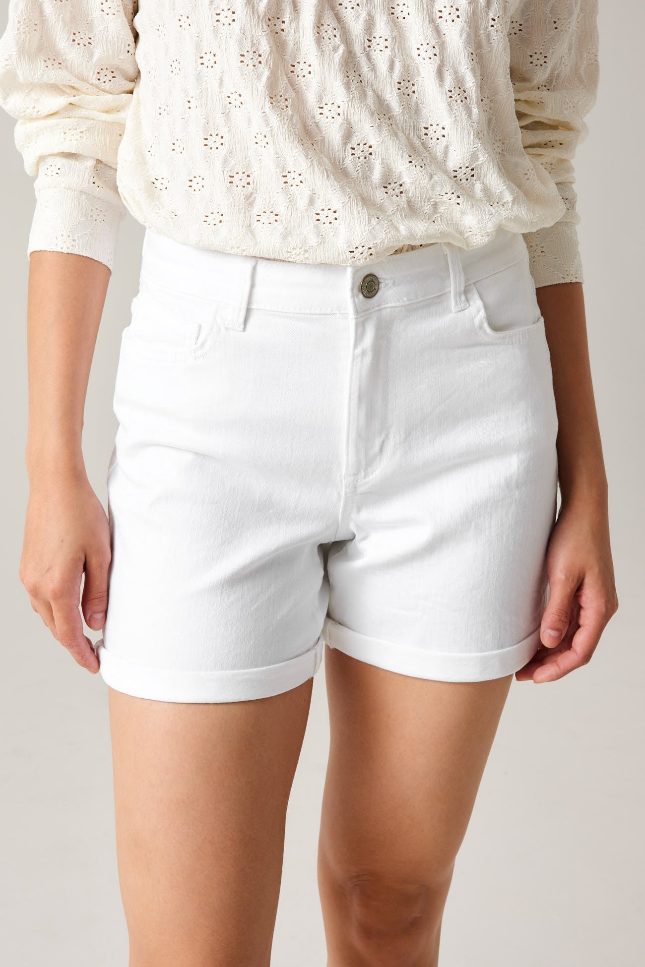 Denim shorts - White