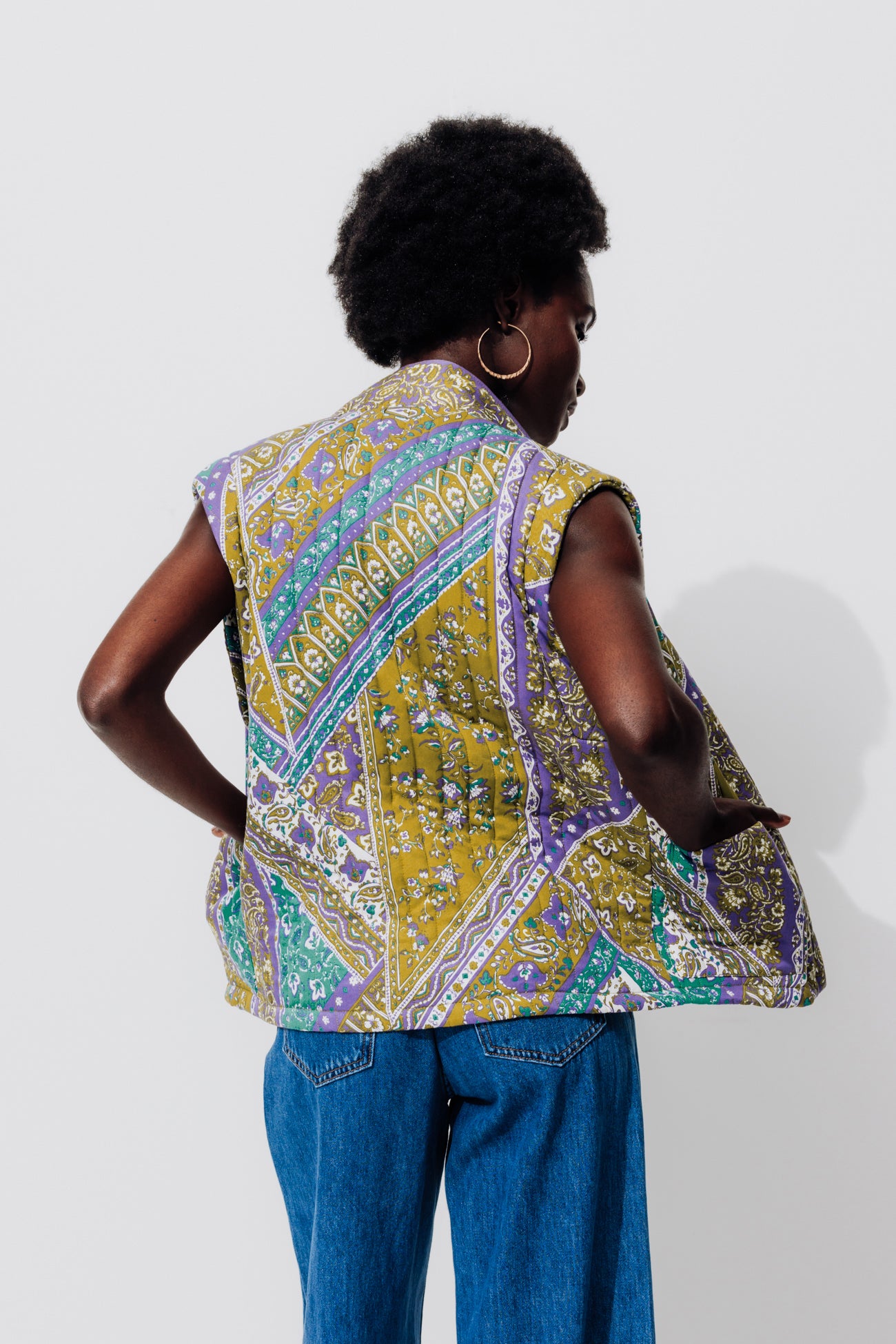 Patterned padded jacket - Multicolour print