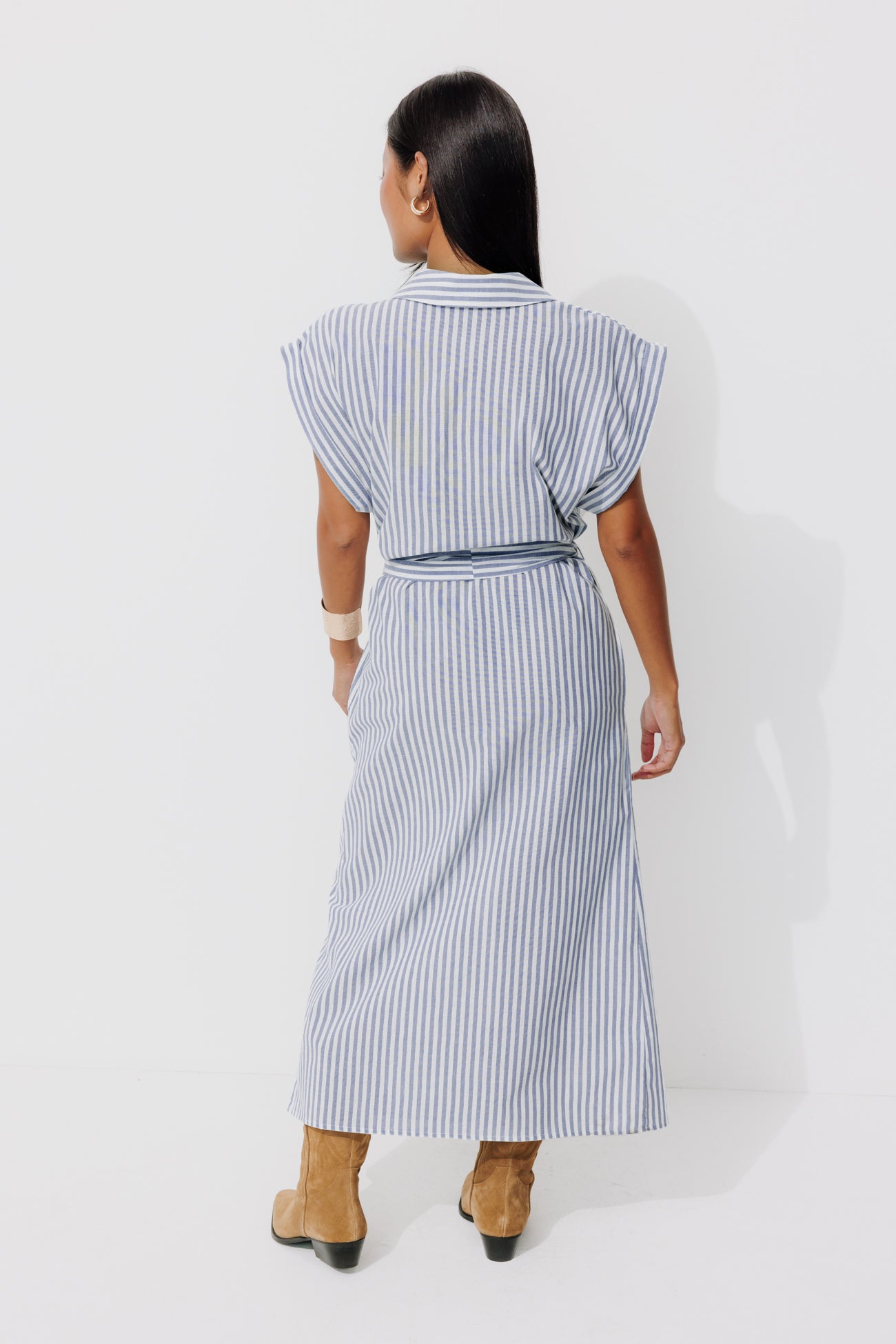 Striped shirtdress - Blue stripes