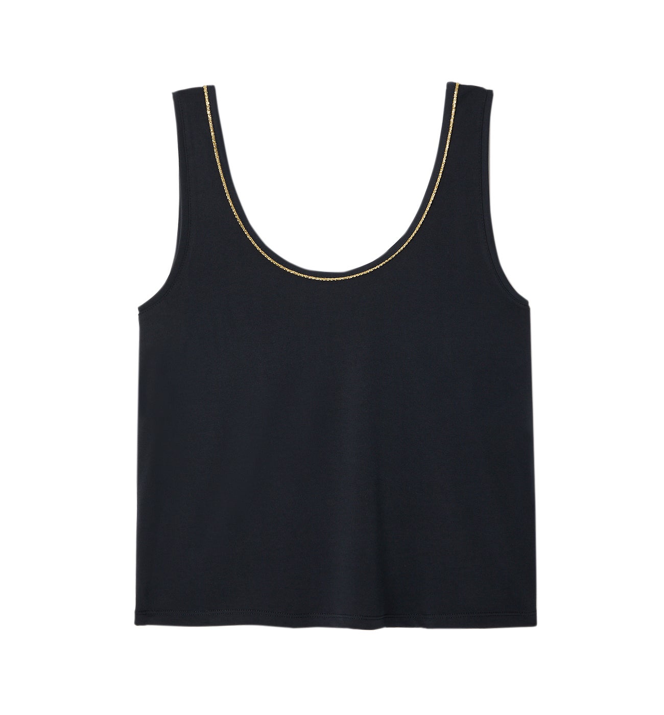 Low-neck sleeveless top - Ochre