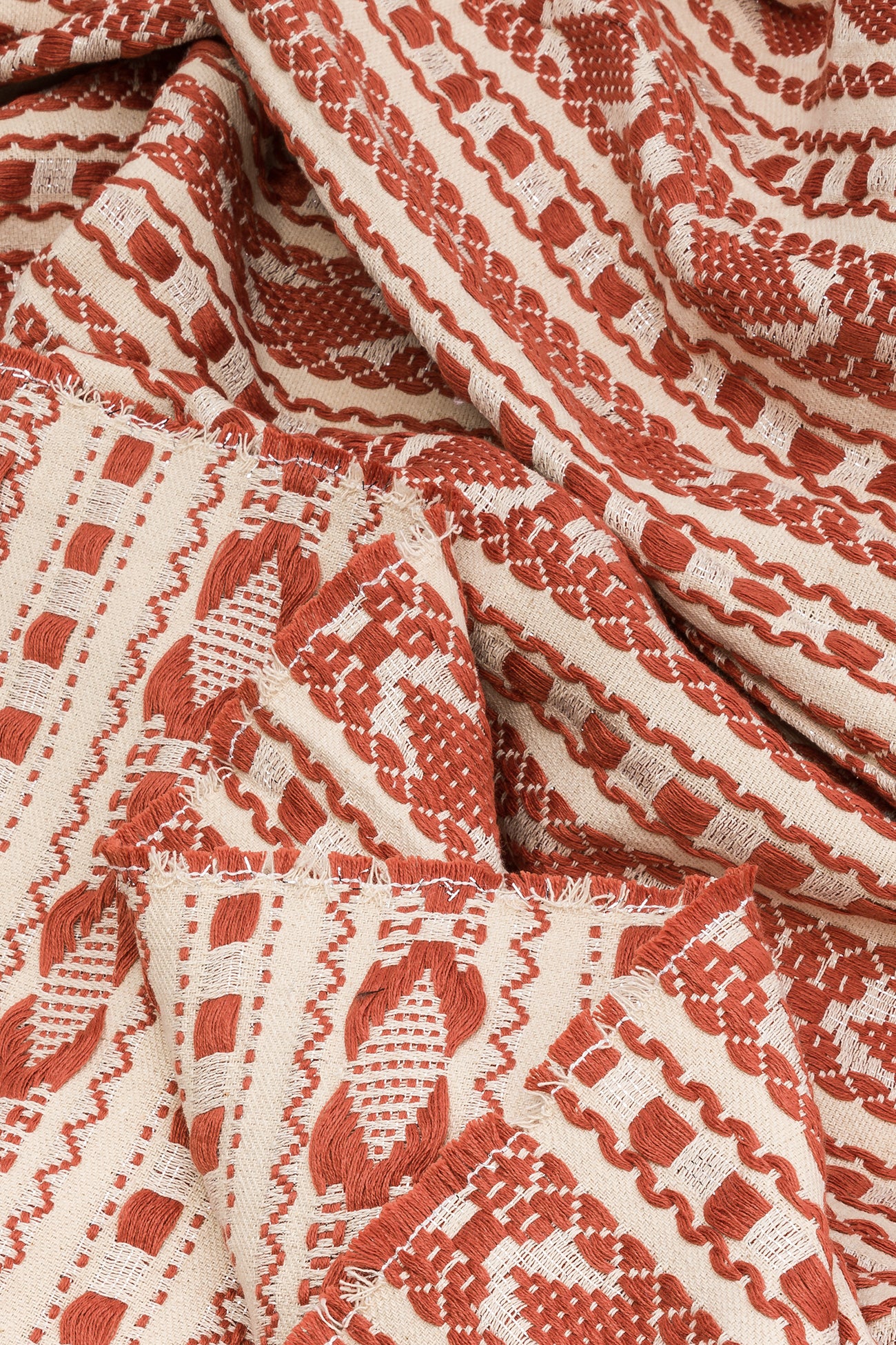 Jacquard 2m fabric cut - Orange print
