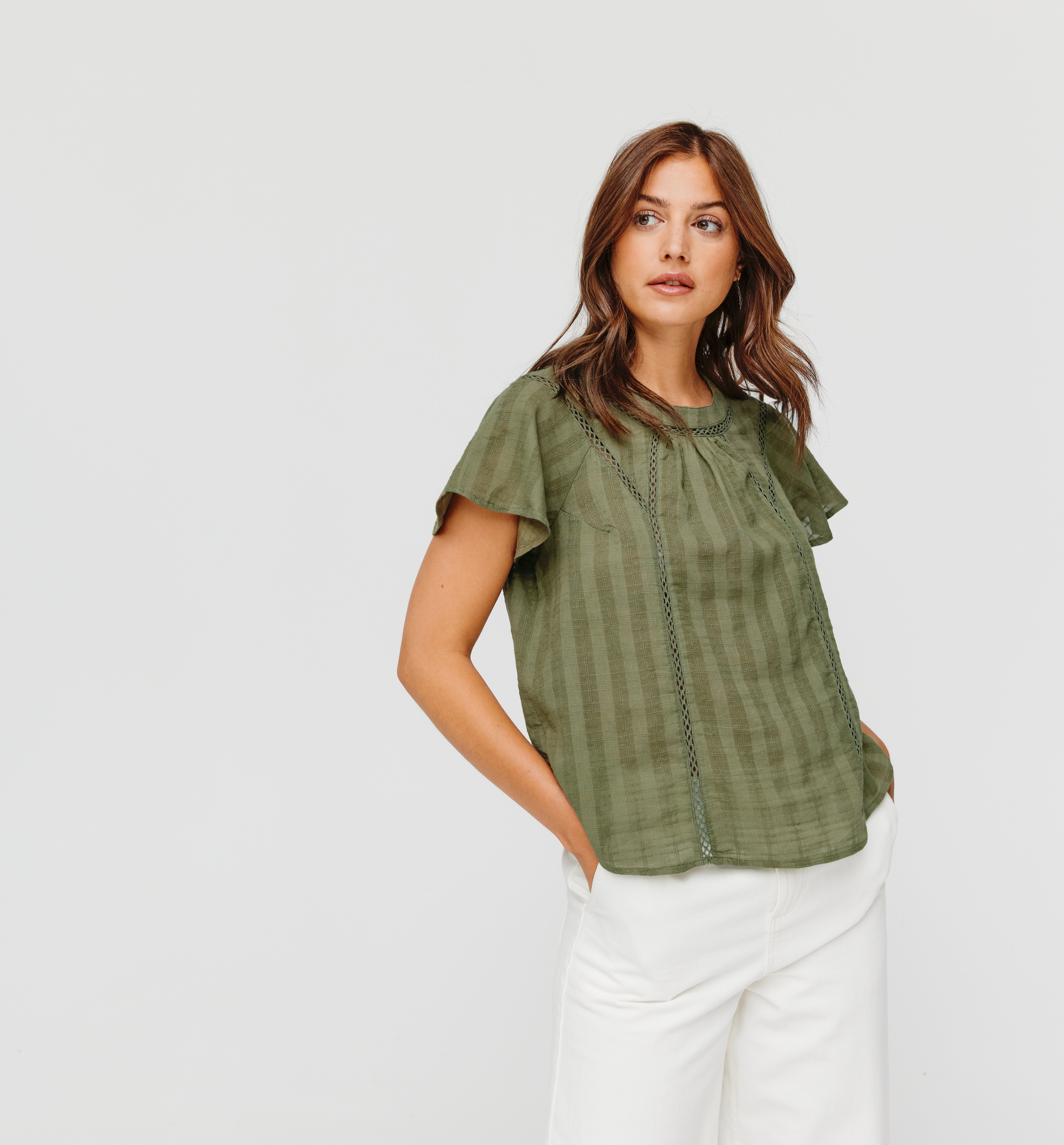 Romantic blouse - Khaki