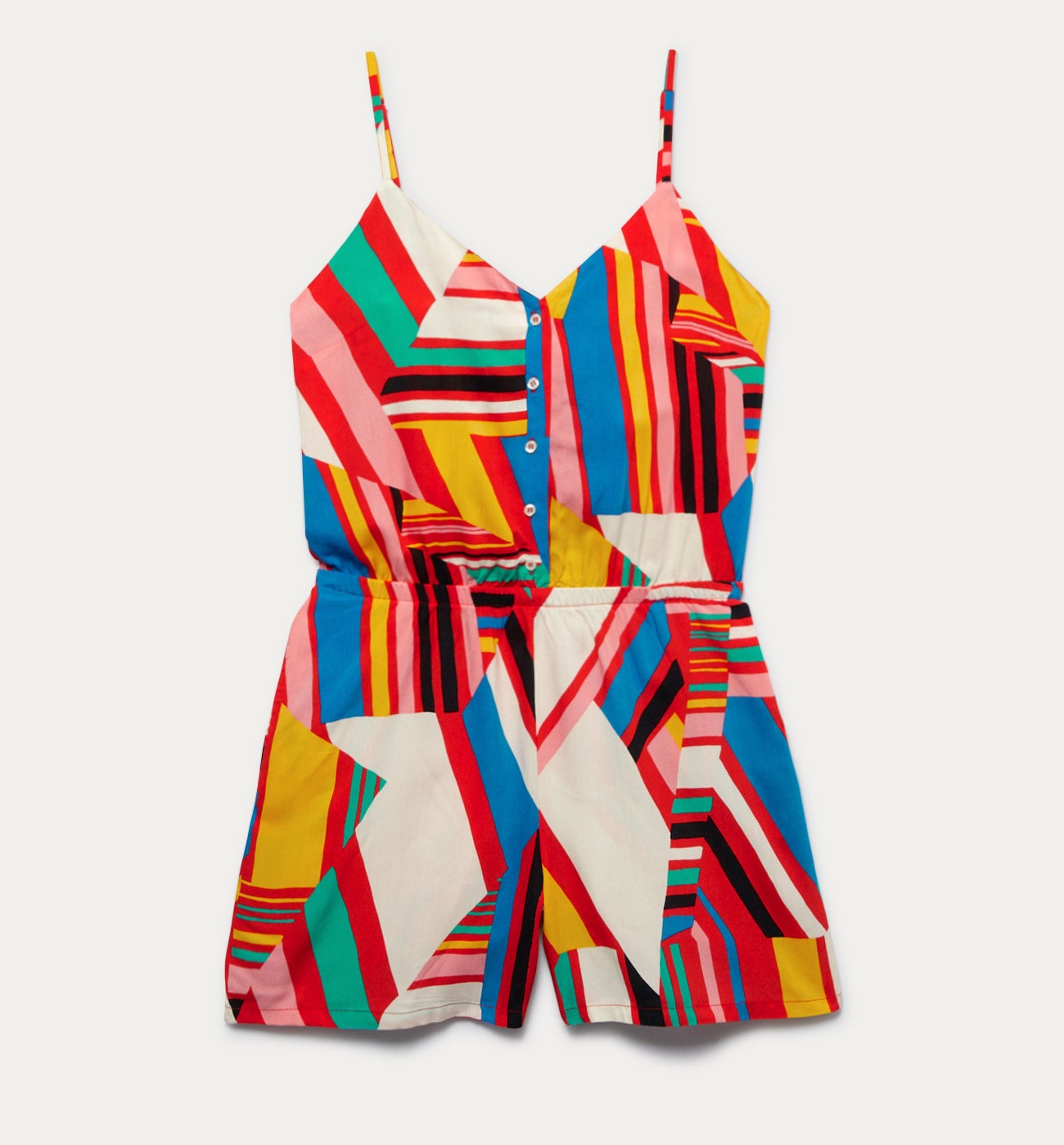 Patterned shorts playsuit - Multicolour print