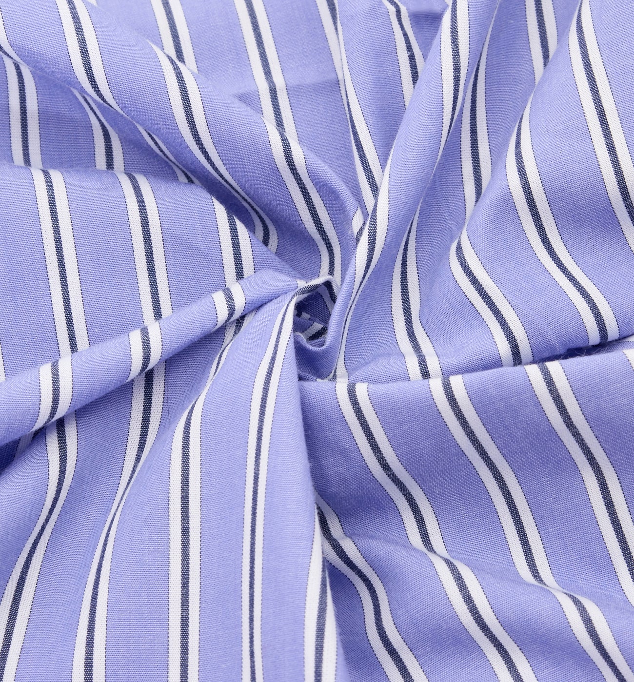 Striped cotton fabric cut - Blue stripes